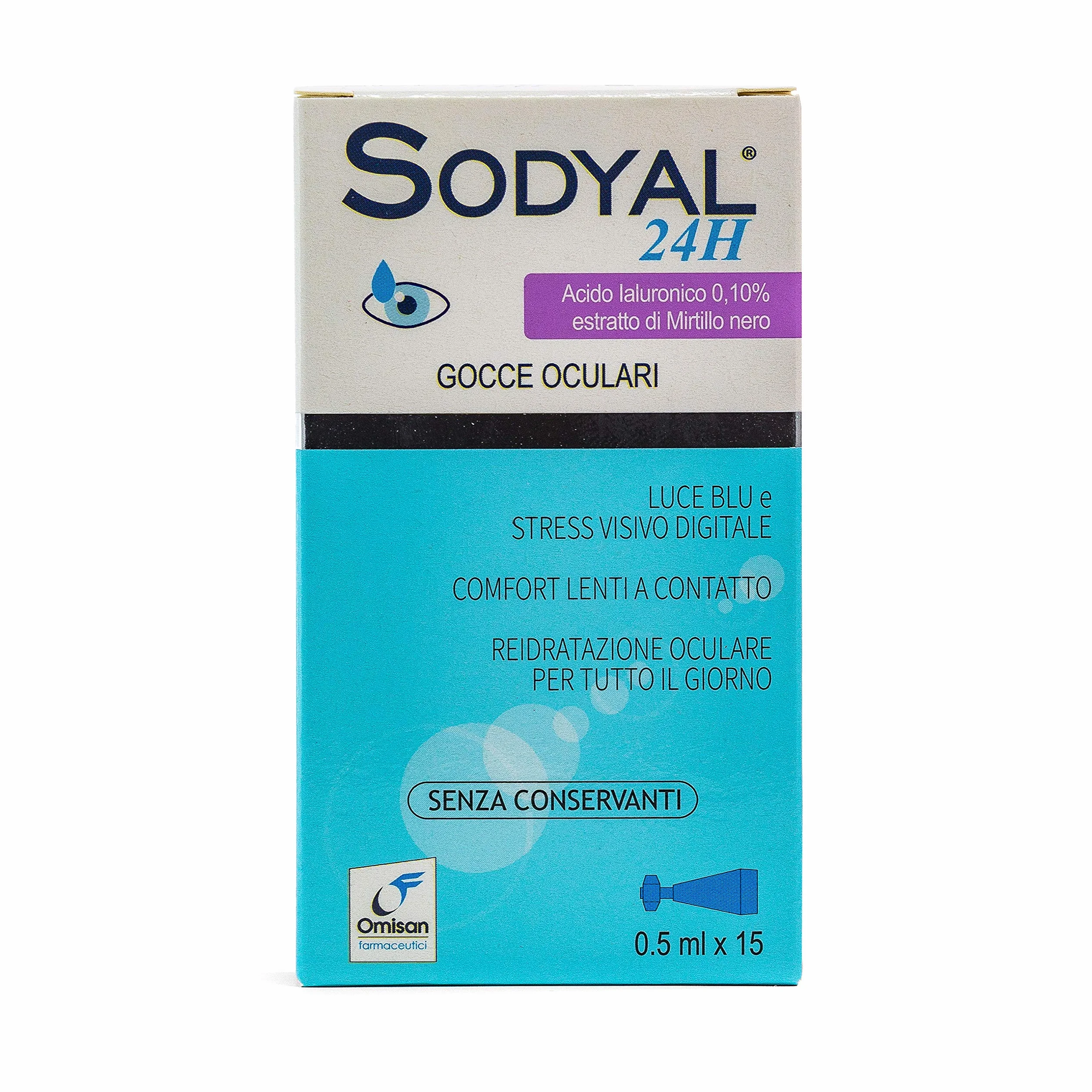 Sodyal 24H Gocce Oculari Monodose con Acido Ialuronico Senza Conservanti 15x0,5ml