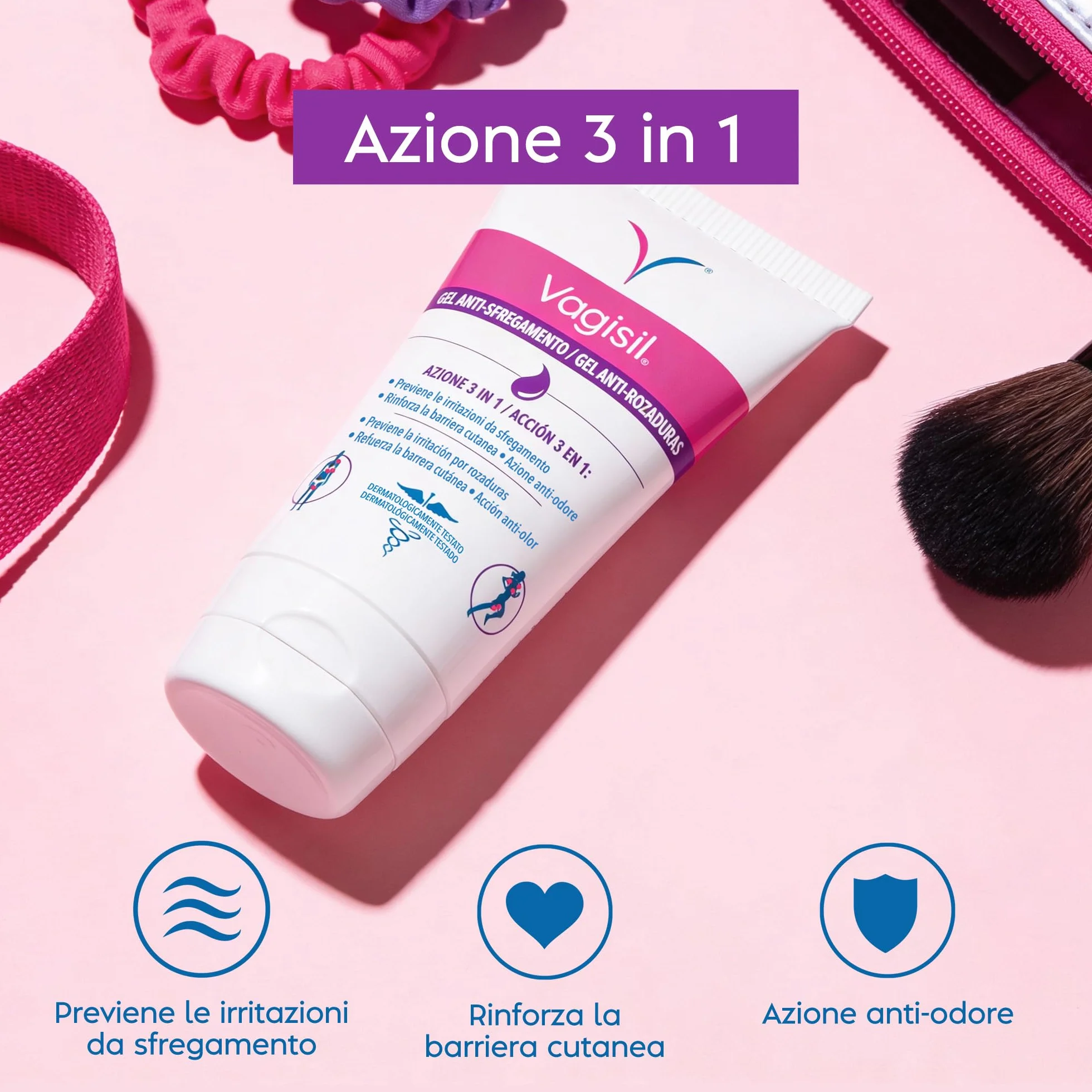 Vagisil Gel Antisfregamento Protegge Irritazioni Arrossamenti Anti-odore Resistente Acqua Sudore