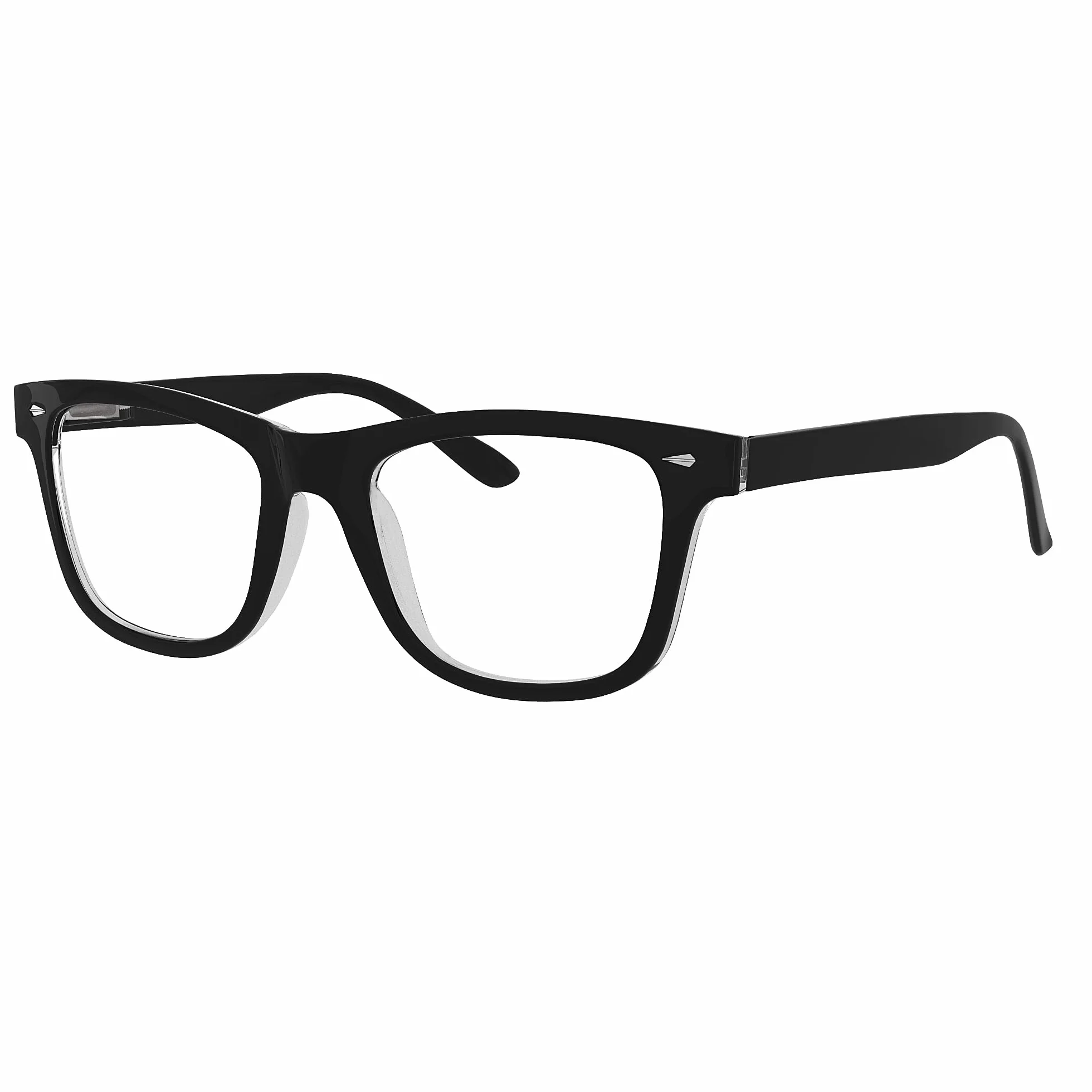 Eyekepper Occhiali da Lettura con Cerniere a Molla Lenti Trasparenti Resistente Nero 0.50