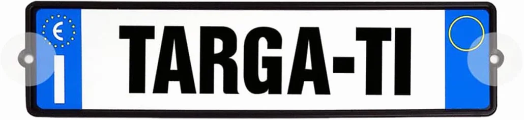 Kit Targa Auto Personalizzabile Azzurro 4R Quattroerre.it 16010