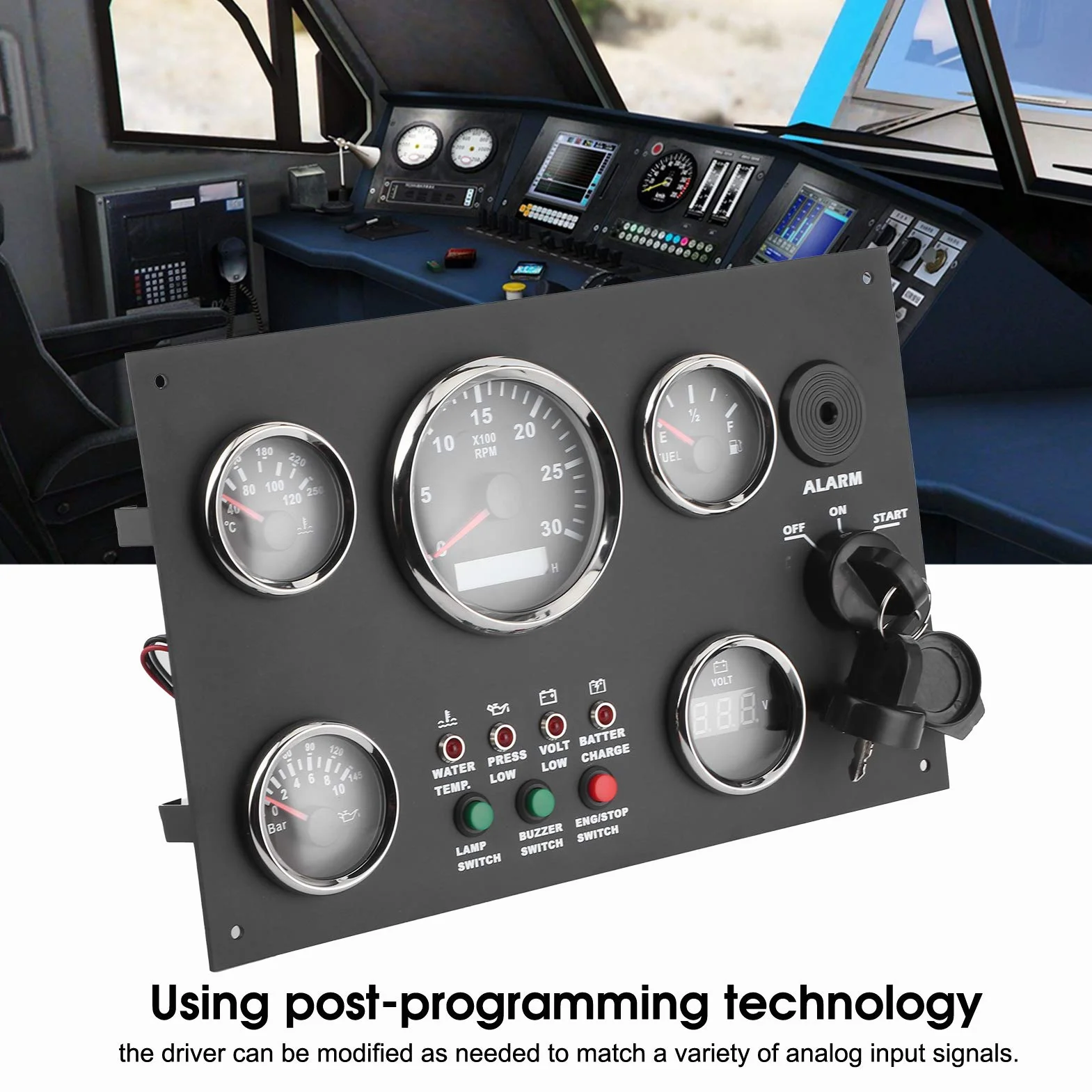Quadro Strumenti, Quadro Strumenti Digitale Set 12V/24V per Barche da Pesca Rvs Yachts Veicoli modificati per Camion Auto Marine