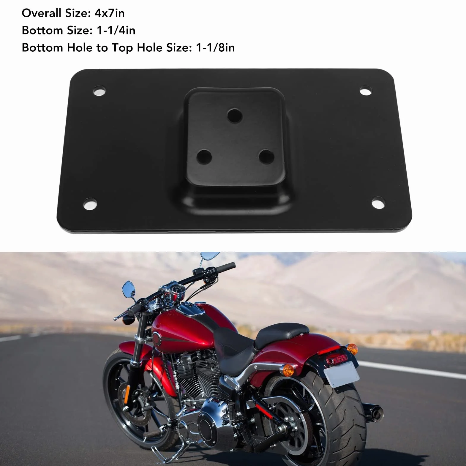 Aramox 3 Hole Mounting Bracket for Big Twin Chrome Plated 1973