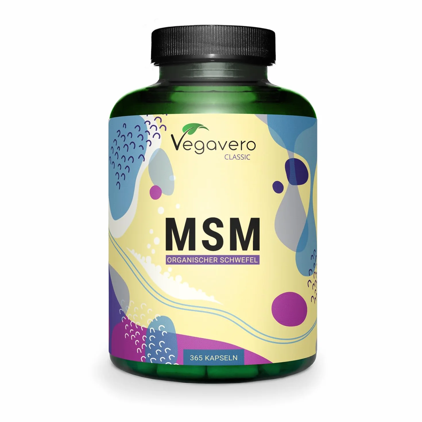 Vegavero® MSM Integratore 2000 mg 365 capsule Zolfo Organico puro 99,9% Articolazioni Unghie Capelli Vegan
