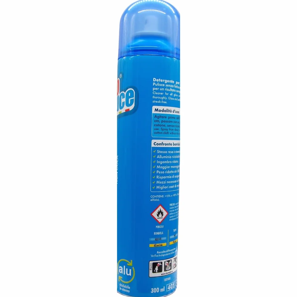 Chiaro Luce Vetri Spray 300ml (4 Flaconi) Pulizia Senza Aloni per Vetri, Specchi, Schermi