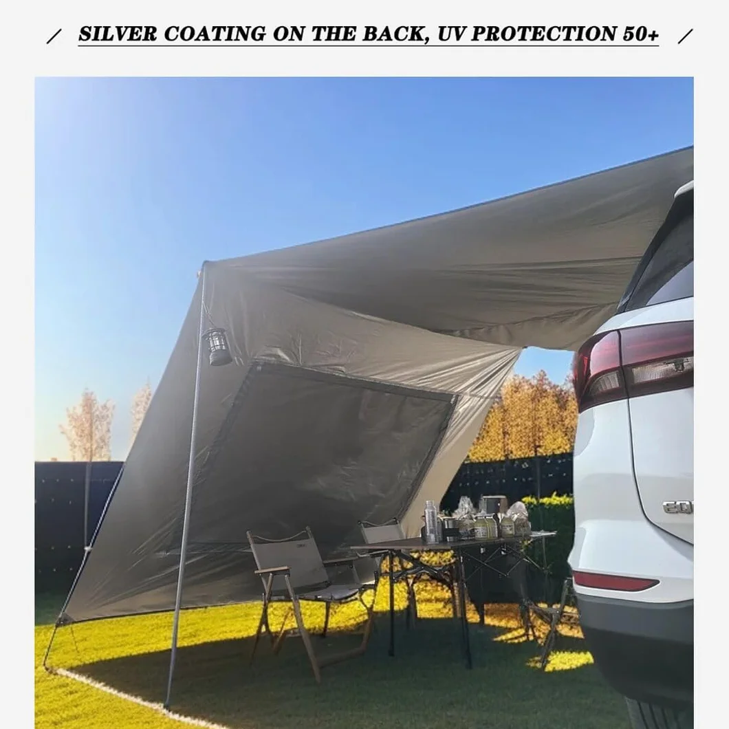 2.9x4.8m Universale Tendalino da Camper Auto Leggero Facile da Costruire Veranda per Roulotte Protezione da Sole e Pioggia Camping Tarp Canopy