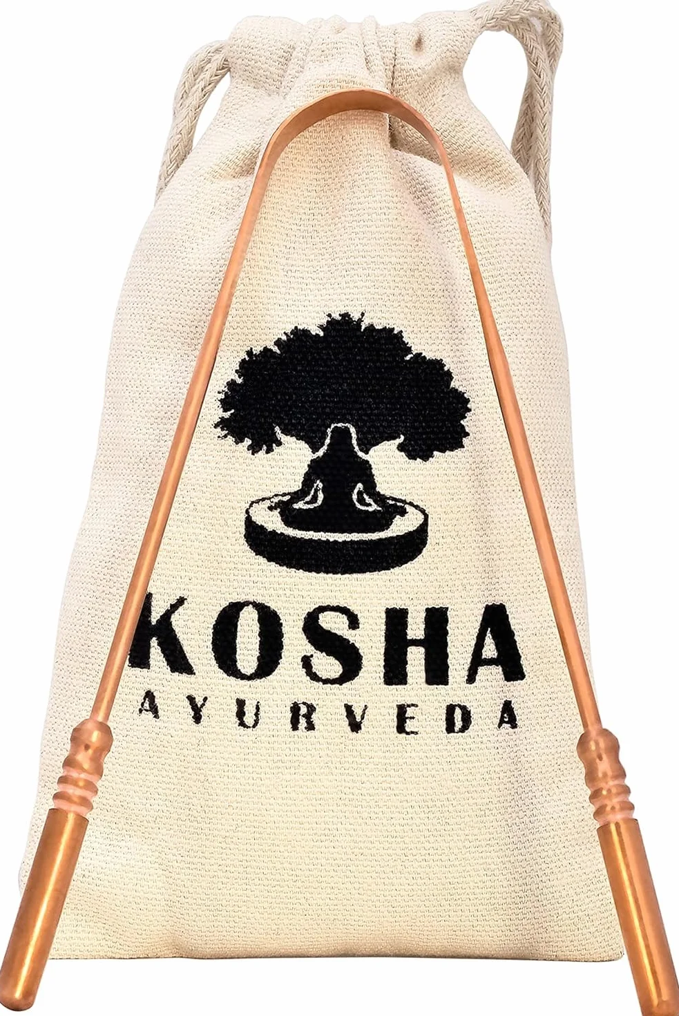 Kosha Ayurveda Nettalingua in Rame - Pulisci Lingua Antimicrobico per Alito Cattivo