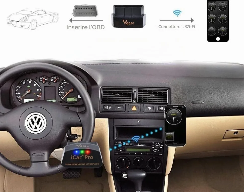 Vgate iCar Pro Wi-Fi OBD2 OBDII Auto Diagnostic Scanner Android iOS