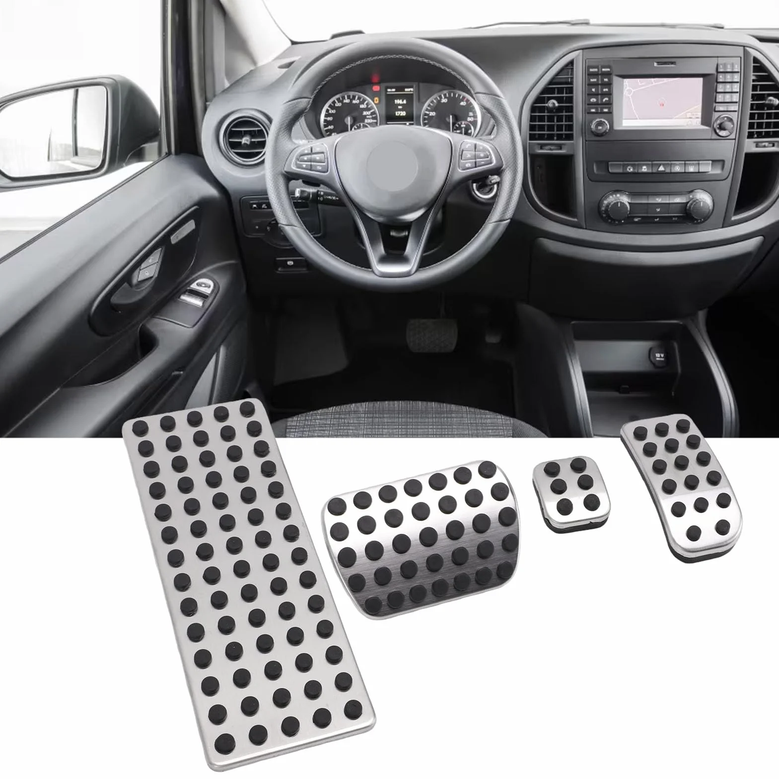 Acouto Sostituzione Copertura Pedale Vito W639 W447 2011-2018 Antiscivolo Acceleratore Freno Set 4PCS