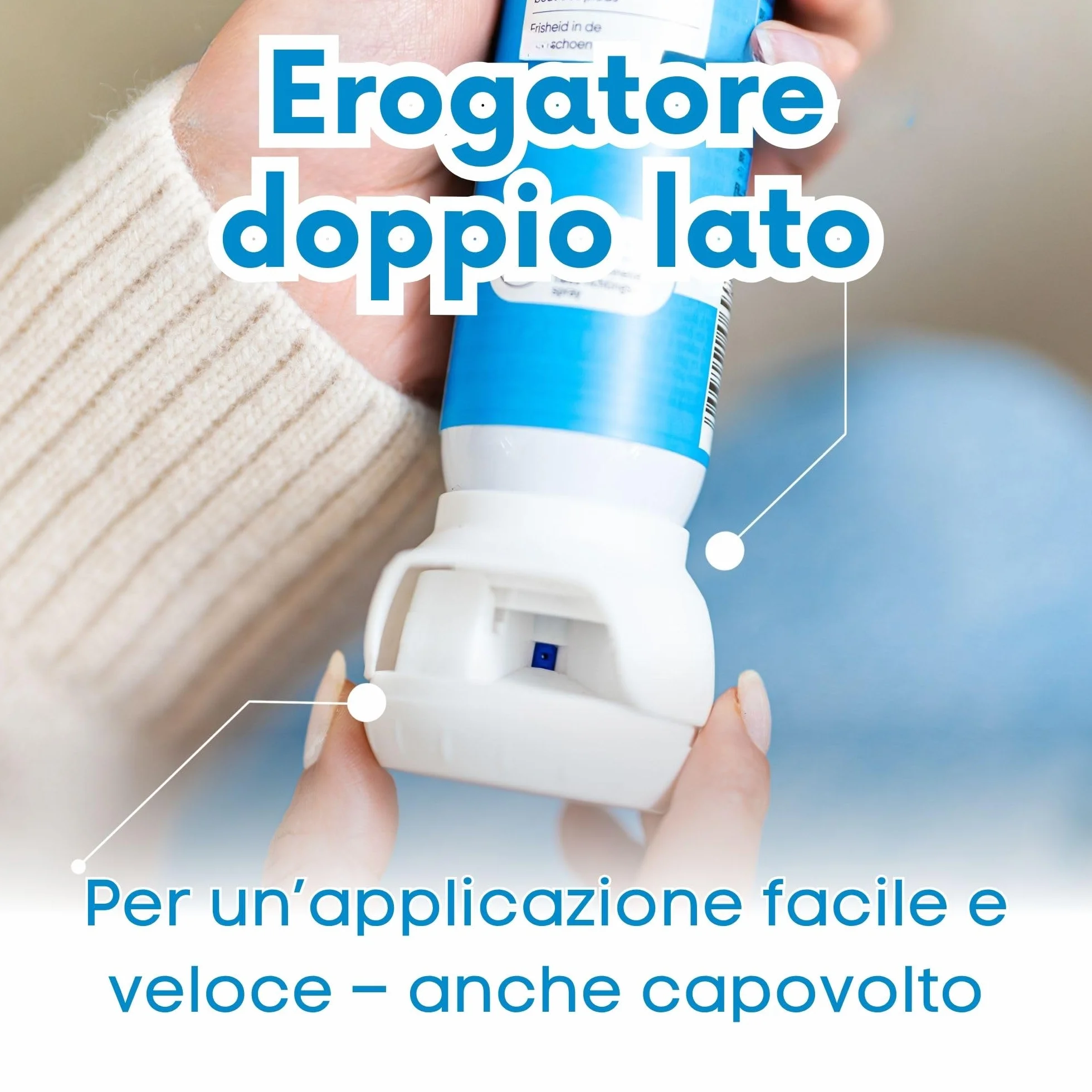 BAMA Spray Deodorante Blu per Scarpe 100 ml Neutralizza Odori Freschezza Igiene
