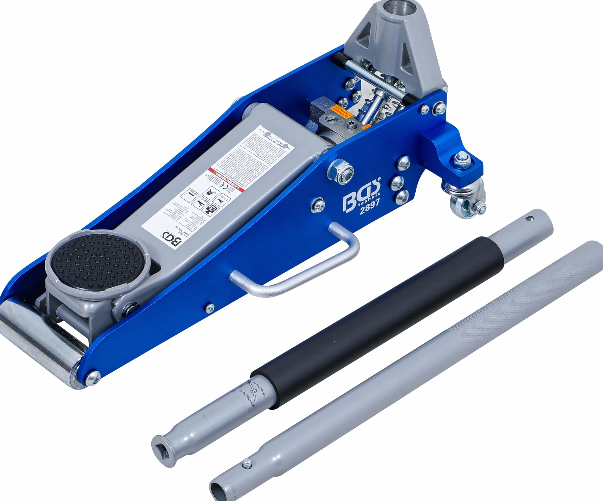 BGS Martinetto a carrello idraulico 1,5 t struttura alluminio-acciaio