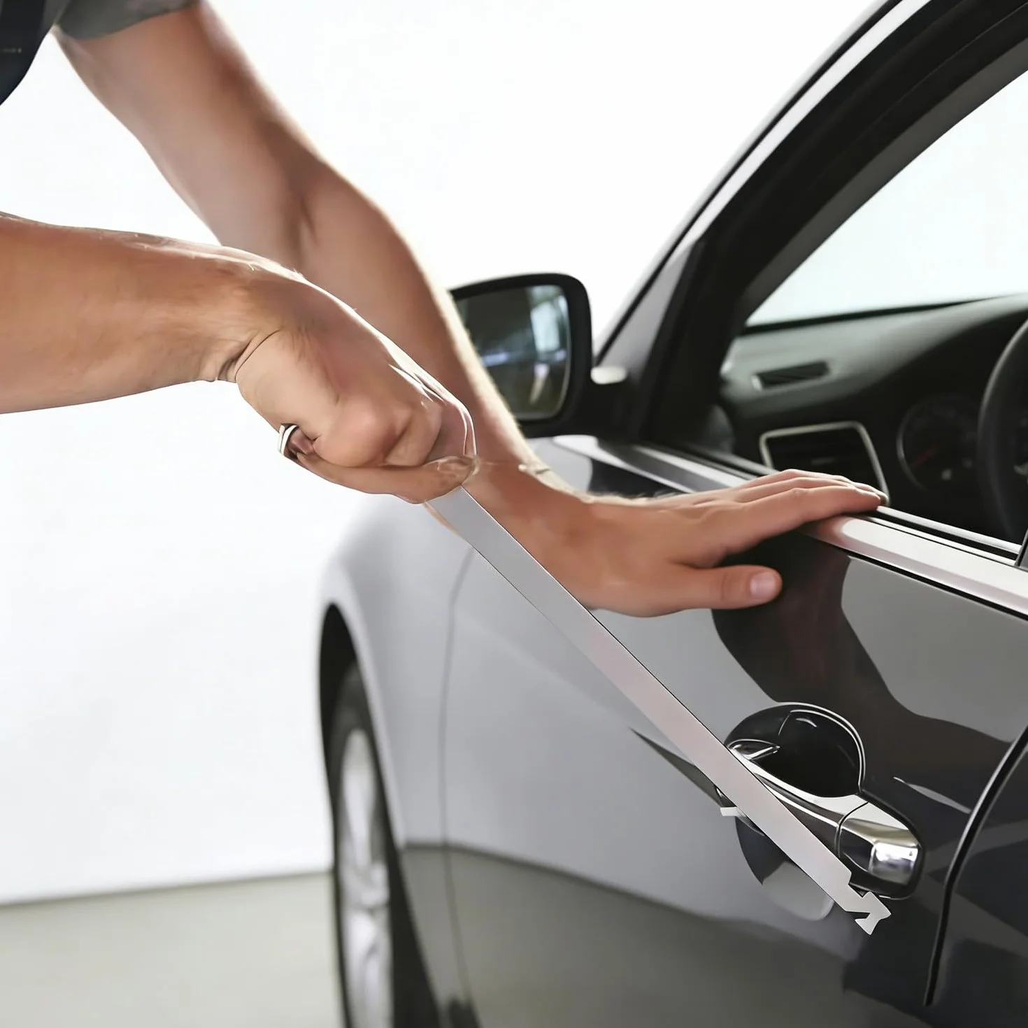 Generico Levastelli in acciaio Strumento multifunzione per la riparazione della delle automobili Sottile rimozione del rivestimento auto ammaccature e Manutenzione meccanica