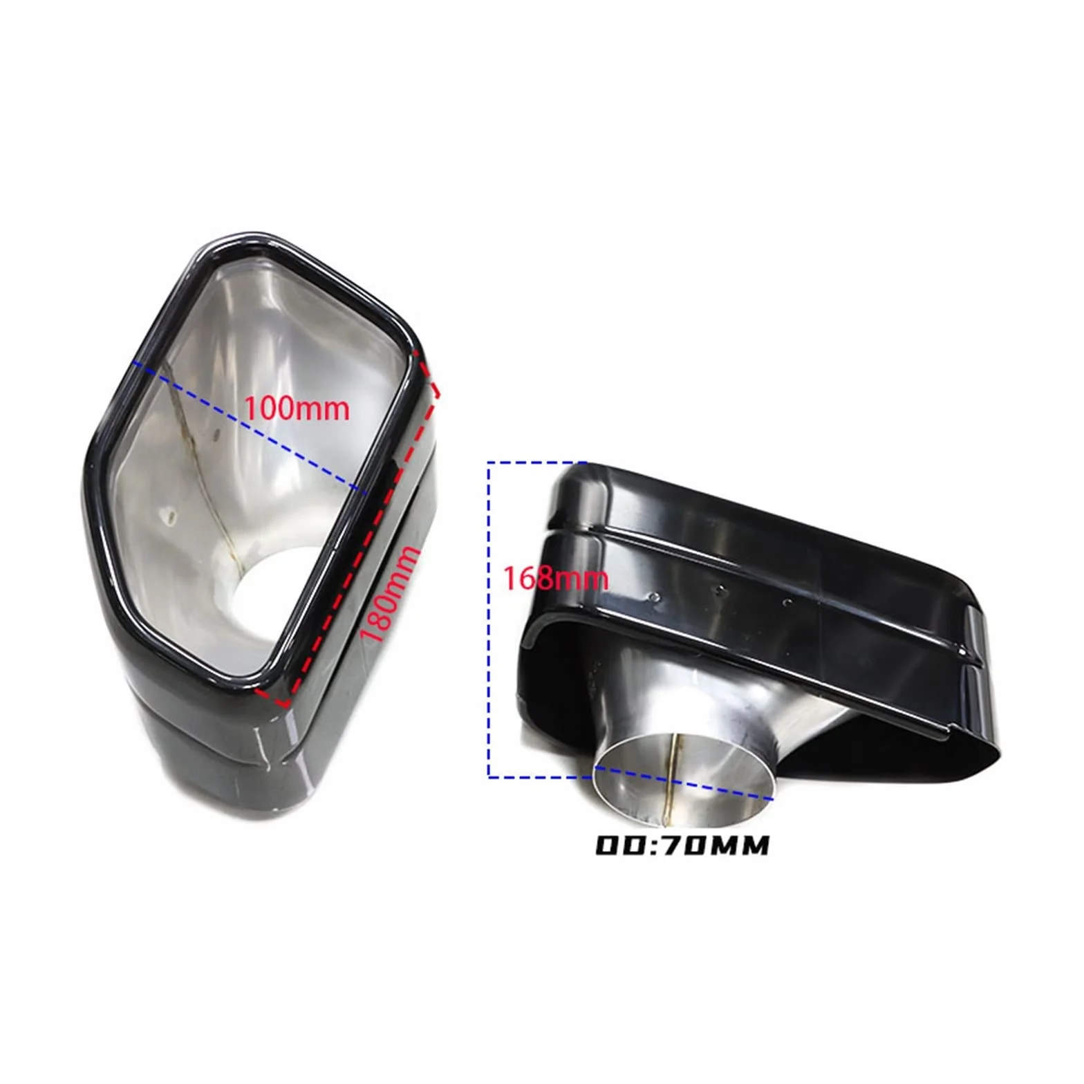 Terminale Di Scarico Per BMW X3 G01 X4 G02 30i 2022 Tubo Scarico Quadrato Nero Suggerimenti Per Marmitta Scarico Per Saldatura Ugello X Series Terminali Scarico Per Auto(Colore:Nero)