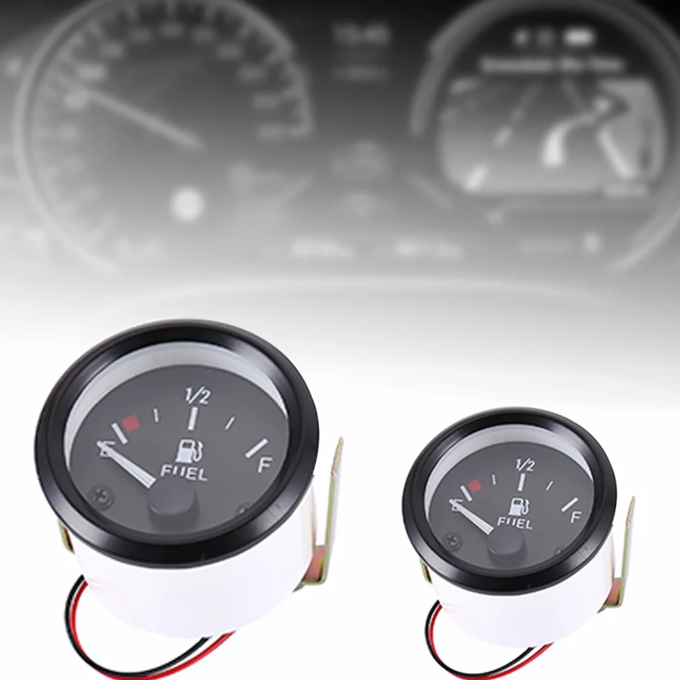 Indicatore Livello Carburante Digitale Display a LED 52mm con Sensore Carburante E-1/2-F in Acciaio Inossidabile Resistente
