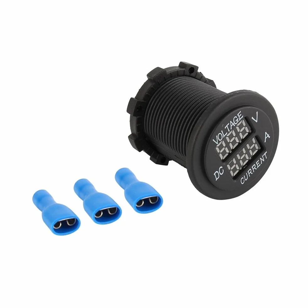 Voltmetro digitale a LED, DC 12-24V Doppio voltmetro digitale a LED Amperometro Amp Volt Meter Guage Car Motorcycle