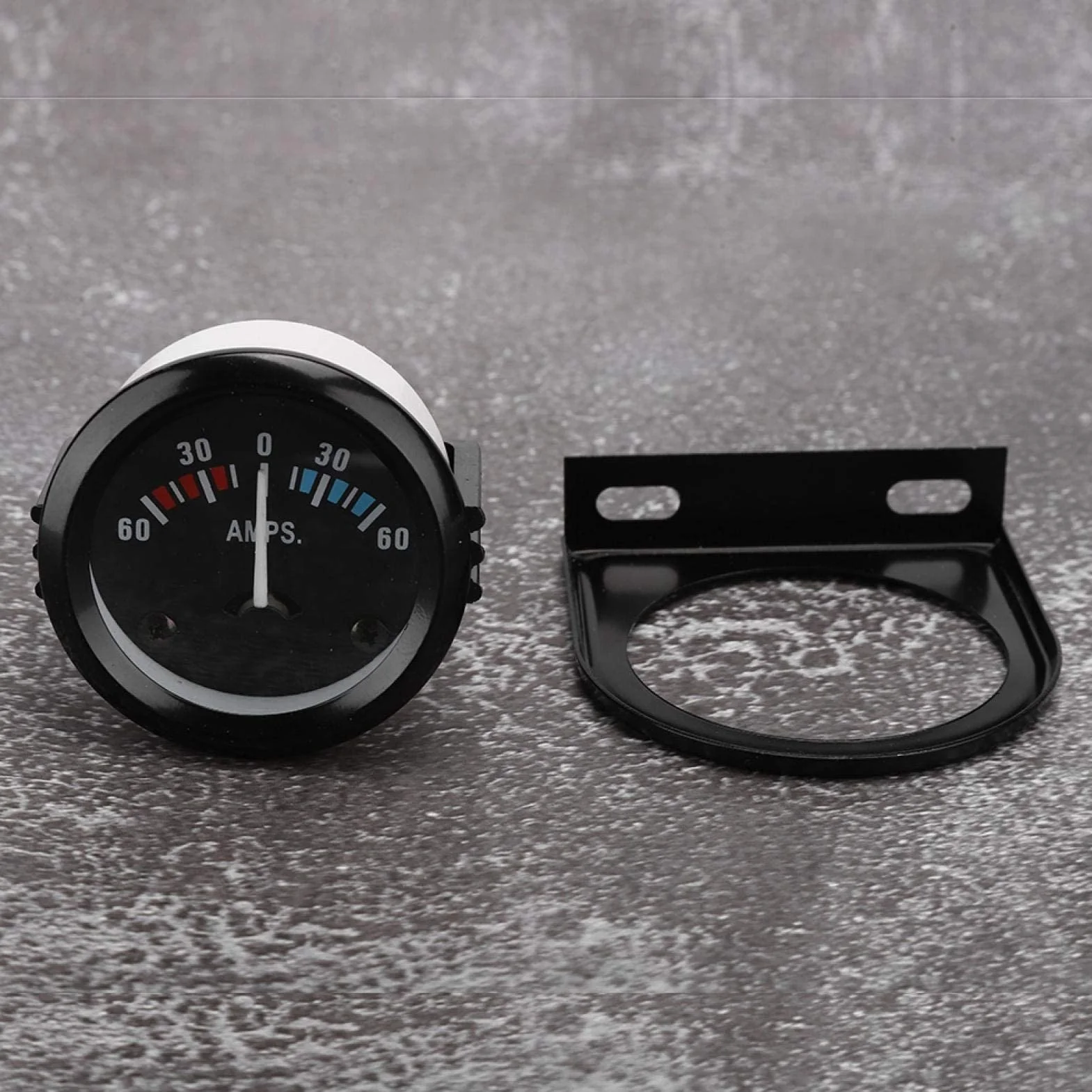 Auto Amp Meter Qiilu Amperometro Per Auto, 2 Pollici 52mm Dc 12v Amperometro Per Auto Voltmetro 60-0-60a Amp Misuratore Di Ricambio Per Auto Misuratore Di Volt Per Veicoli Auto Abs Nero Adatto Per Amp