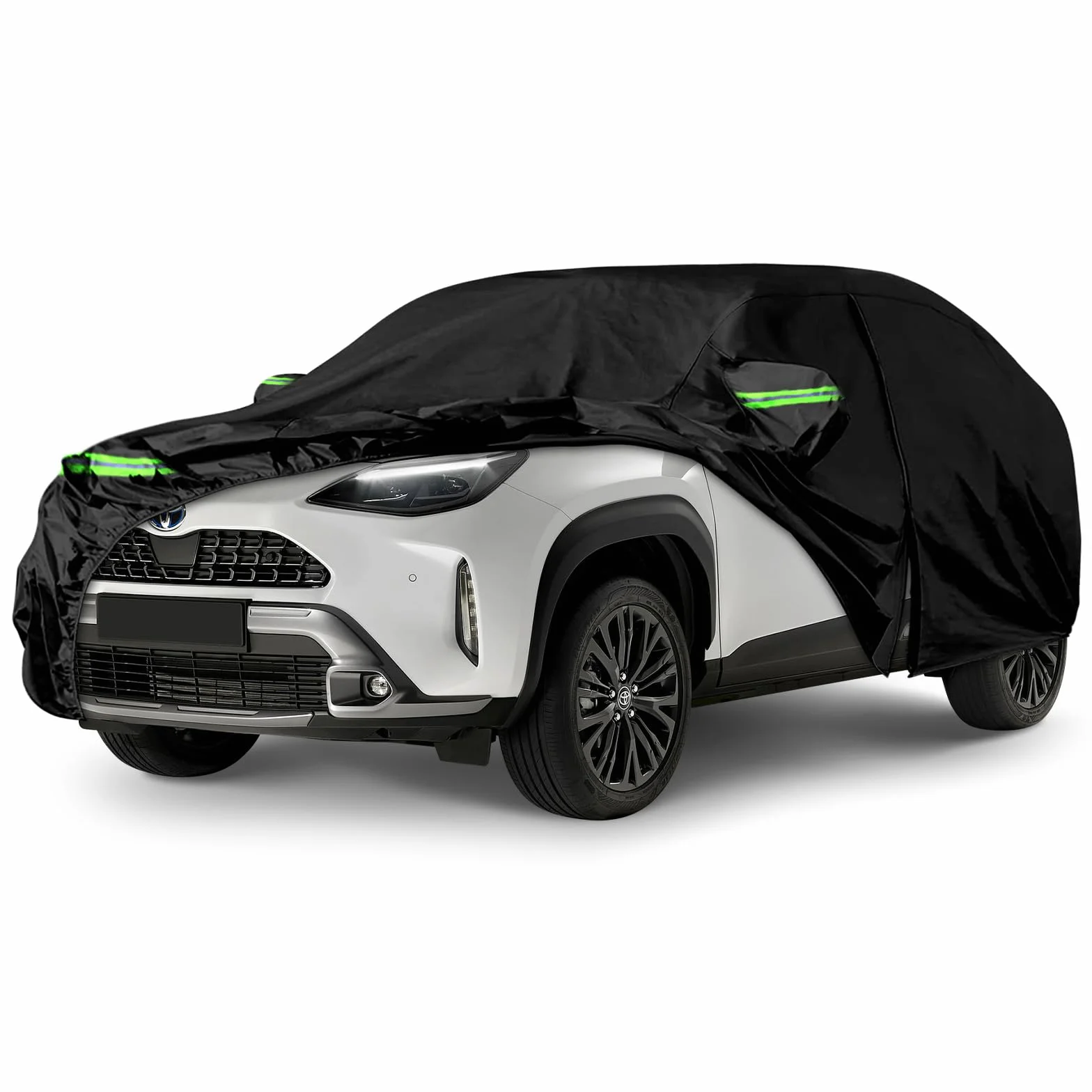 Telo Copriauto Impermeabile Compatibile con 2020-2024 Toyota Yaris Cross, Telo Copri Auto, Copertura Auto Per Esterno protezione da sole, neve, pioggia, polvere con cerniera e fasce antivento