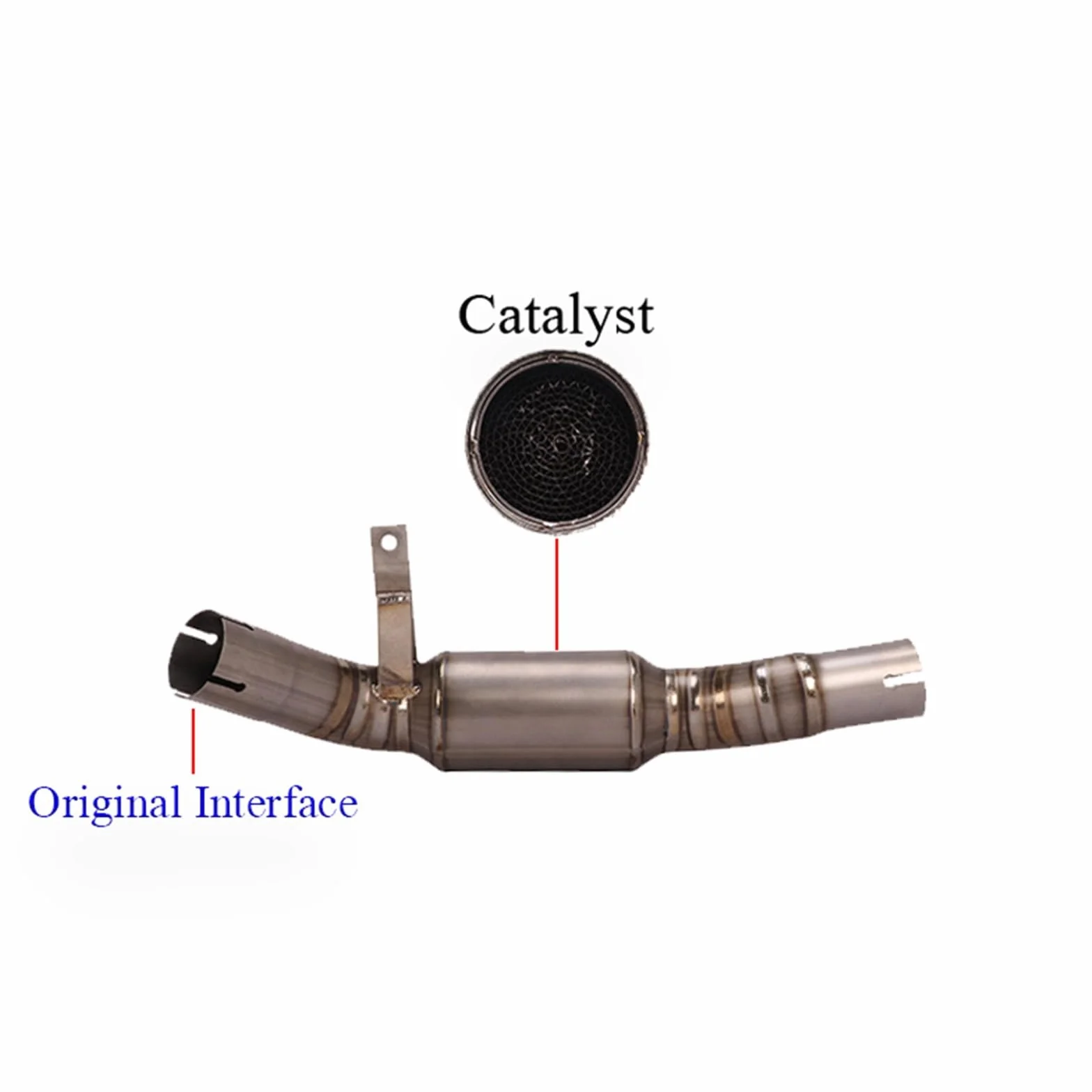 Moto Slip-on Fuga Di Collegamento Tubo Decat Terminale Di Scarico Header Per Benelli Leoncino 500 BJ500 Motore(1)