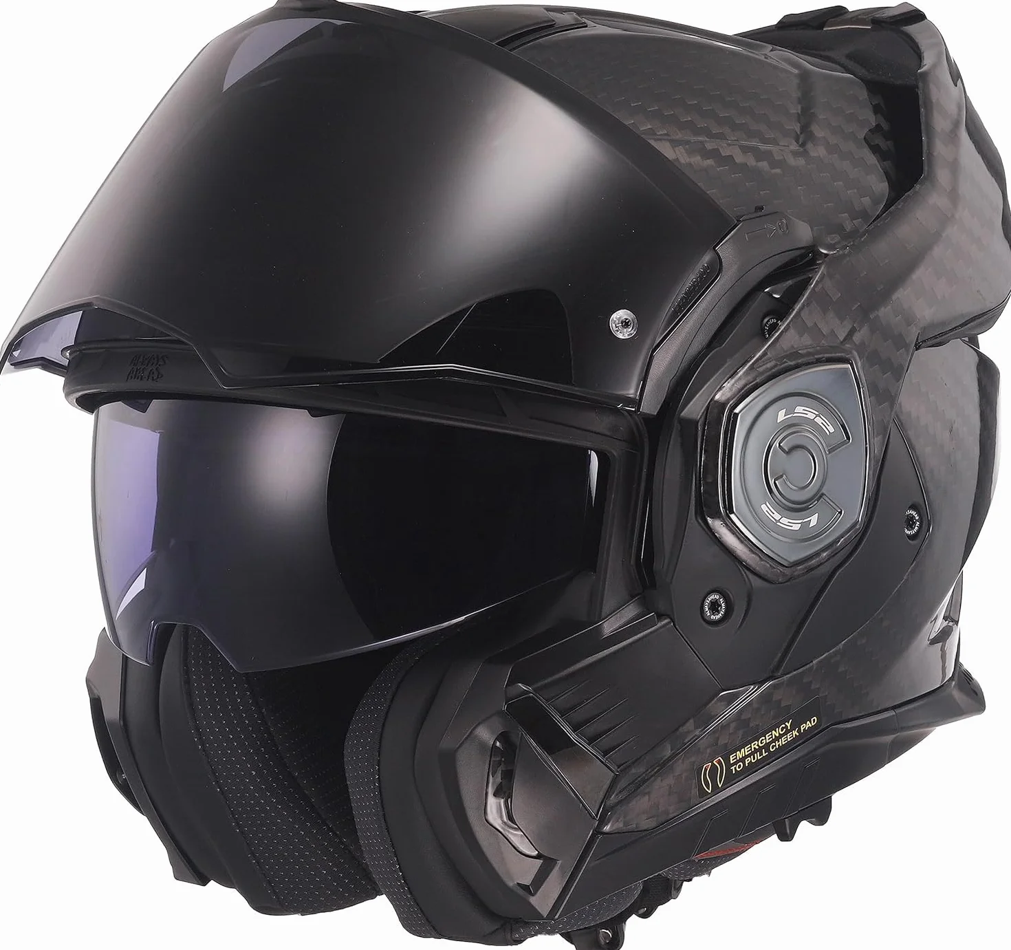 LS2, Casco moto modulare ADVANT X CARBON Gloss Carbon, S