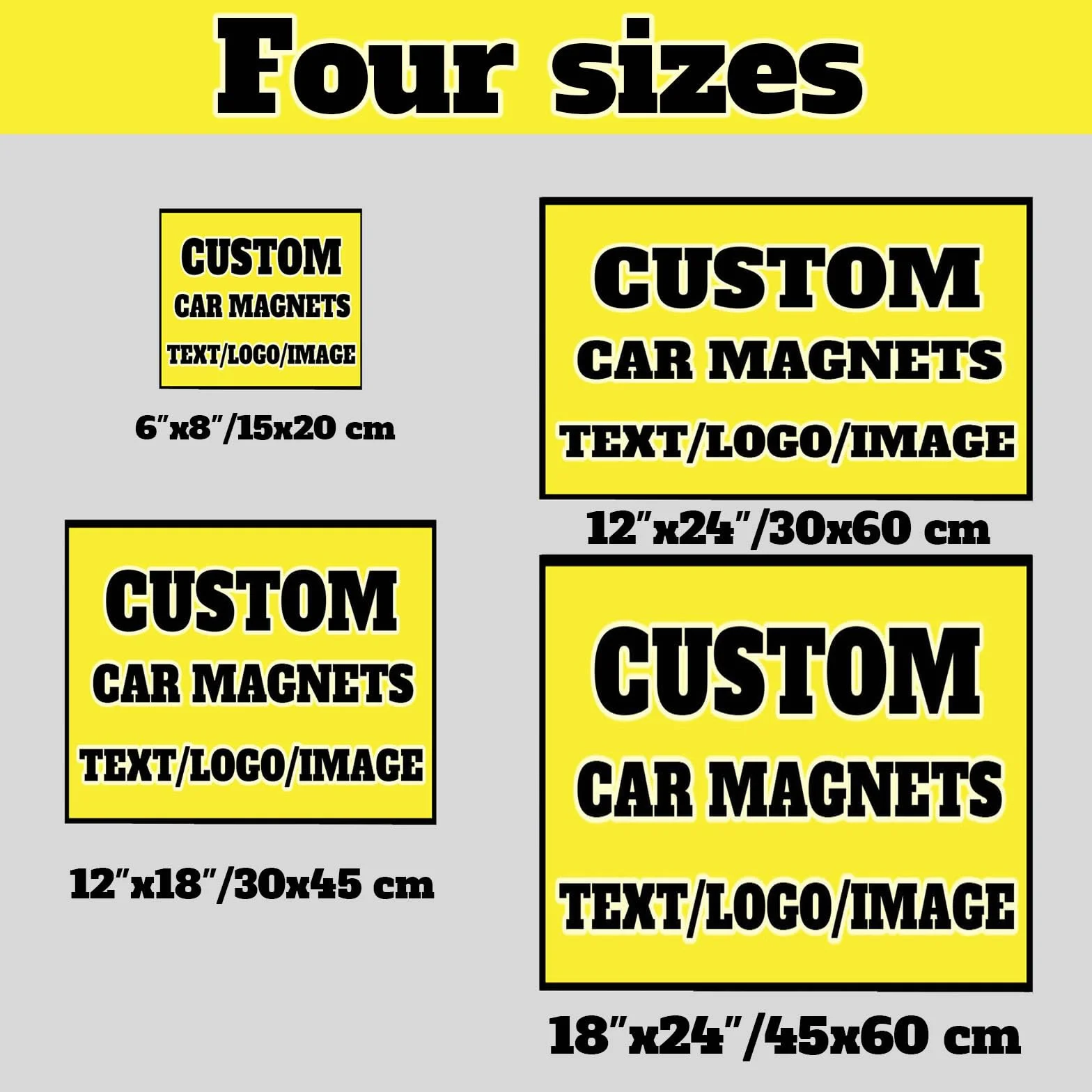 Magneti Personalizzati per Auto e Camion | Targhe Magnetiche con Stampa a Colori