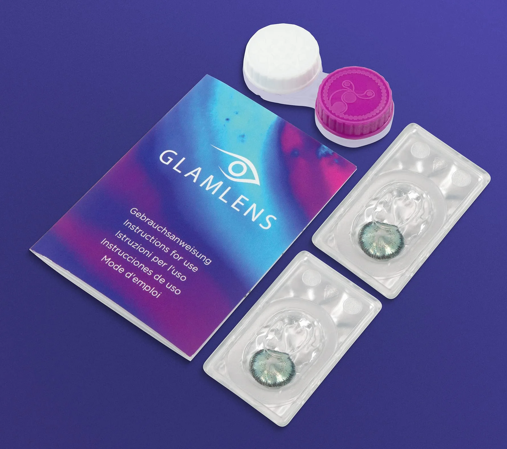 GLAMLENS SILIKON COMFORT NEWNESS soczewki kontaktowe niebieskie naturalne DIA 14.50 1 para (2 sztuki) bez korekcji 0.00 dioptrii
