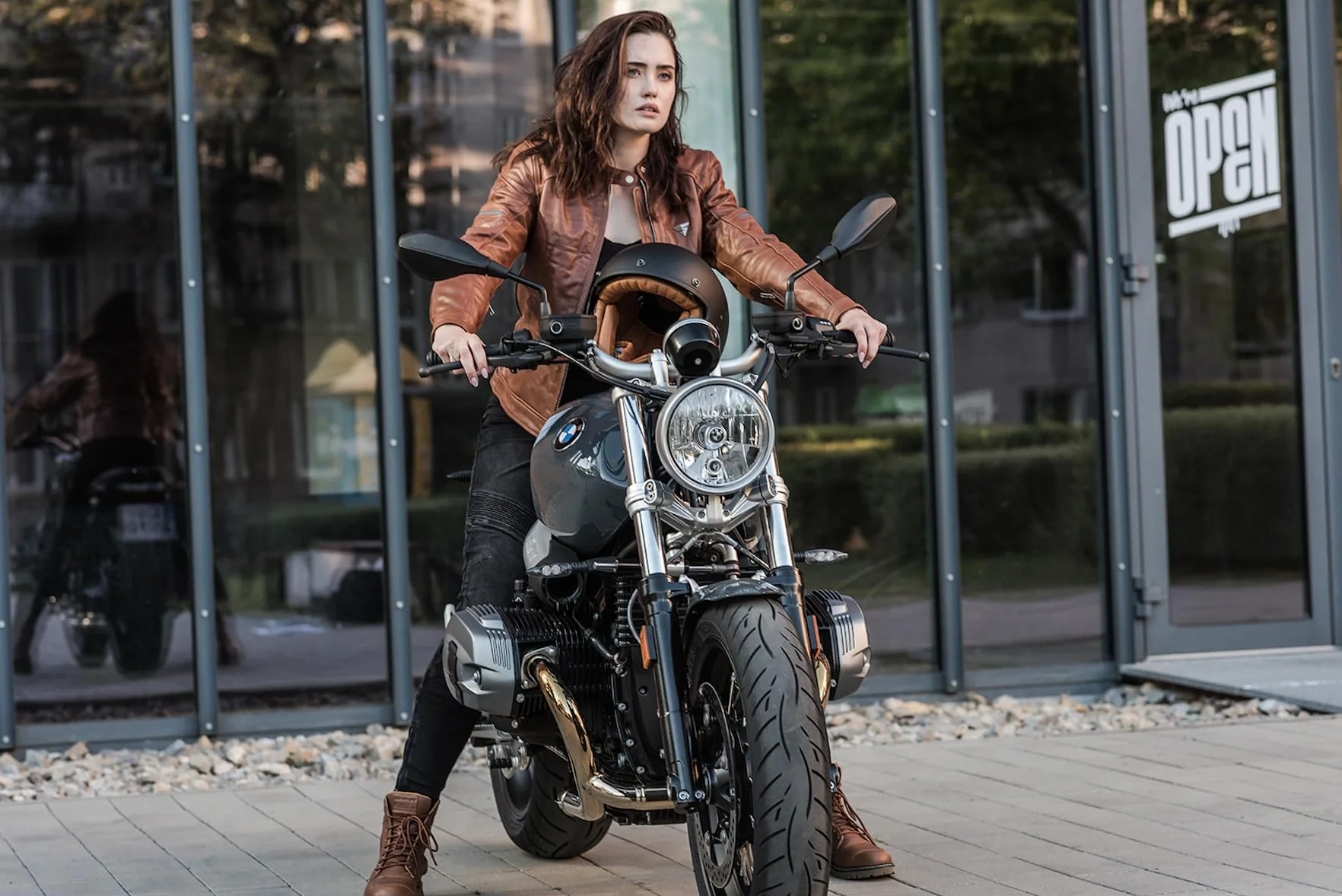 SHIMA Thomson Lady, Scarpe Moto Donna | Rinforzate Stivali Moto Donna in Pelle, Supporto alla Caviglia, Suola Antiscivolo, Impugnatura del Cambio
