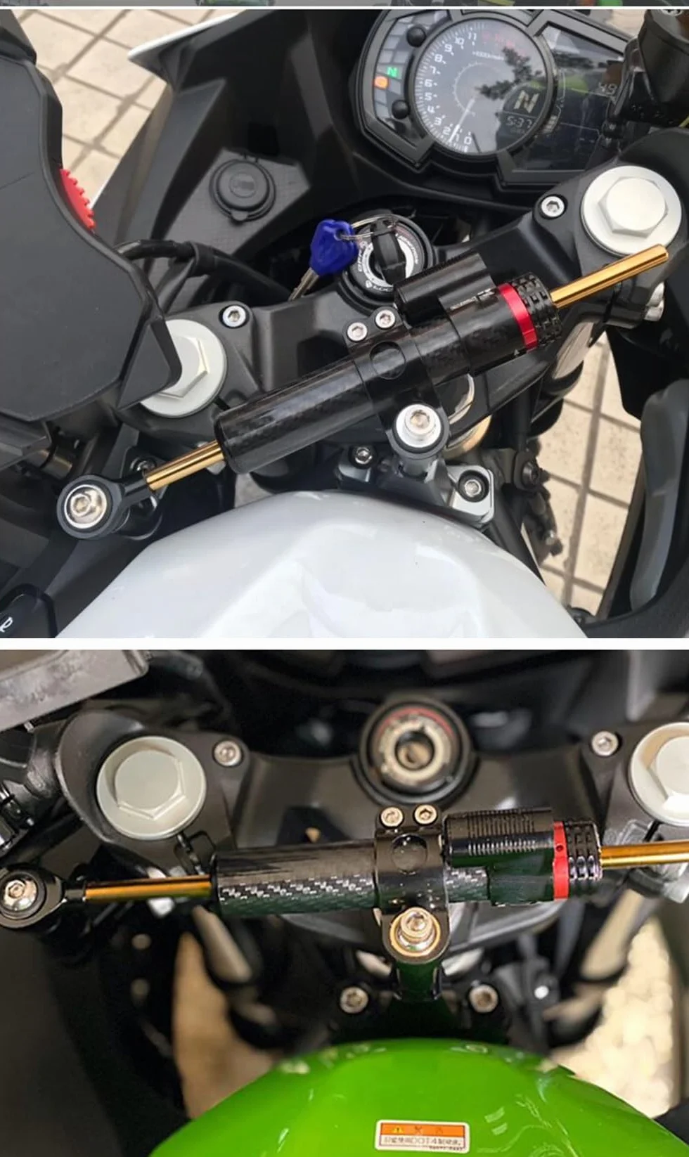 Per DUCATI Panigale 1199 1199S PANIGALE V4 V4s S2r1000 S4 S4R S4RS Moto Ammortizzatore Di Sterzo Stabilizzatore Lineare Invertito Staffa