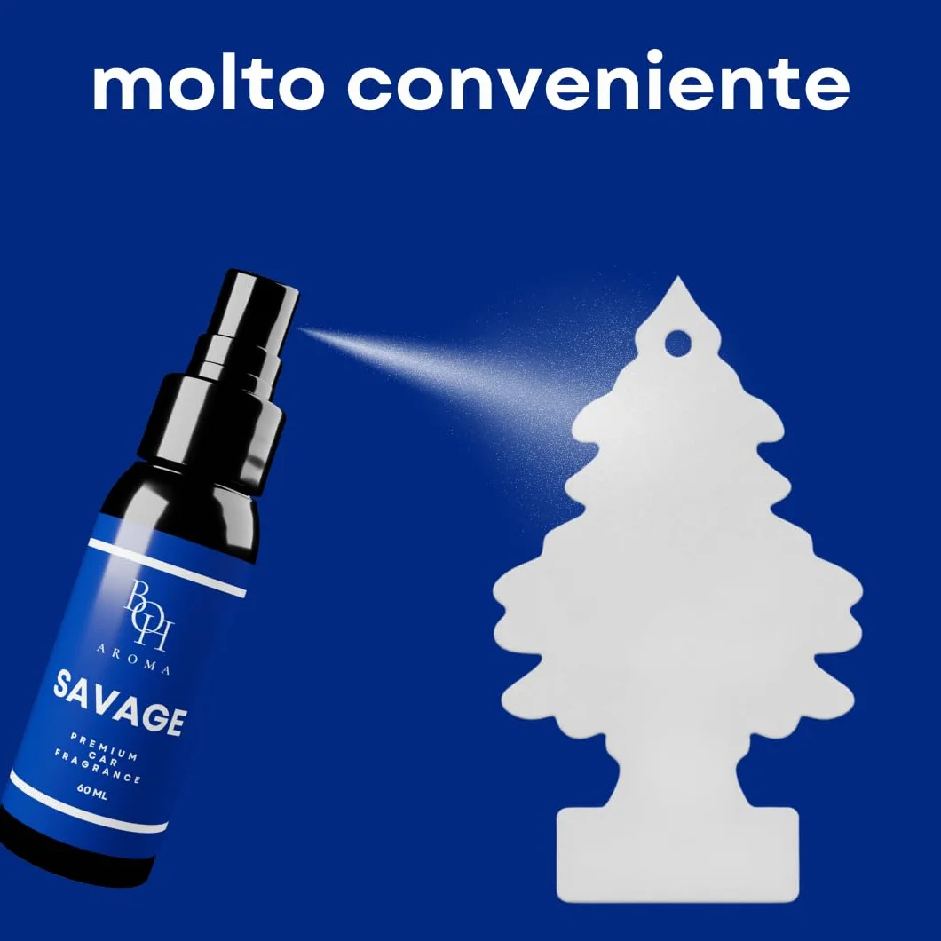 SAVAGE profumo per auto 60 ml neutralizza odori deodorante interni