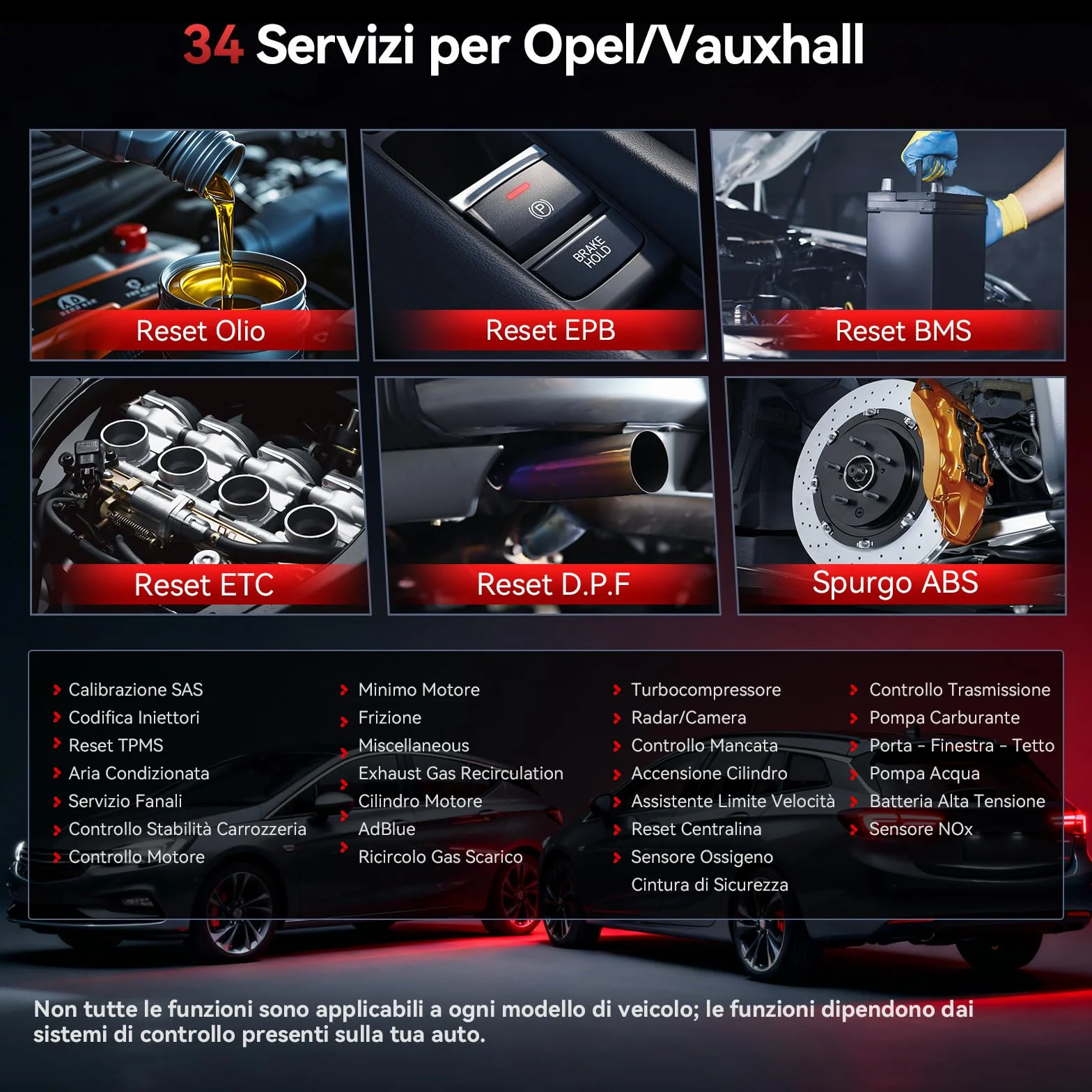 iCarsoft OP V4.0 OBD2 Diagnostica Auto Professionale per Opel/Vauxhall, 34 Servizi, Test Bidirezionale, WiFi