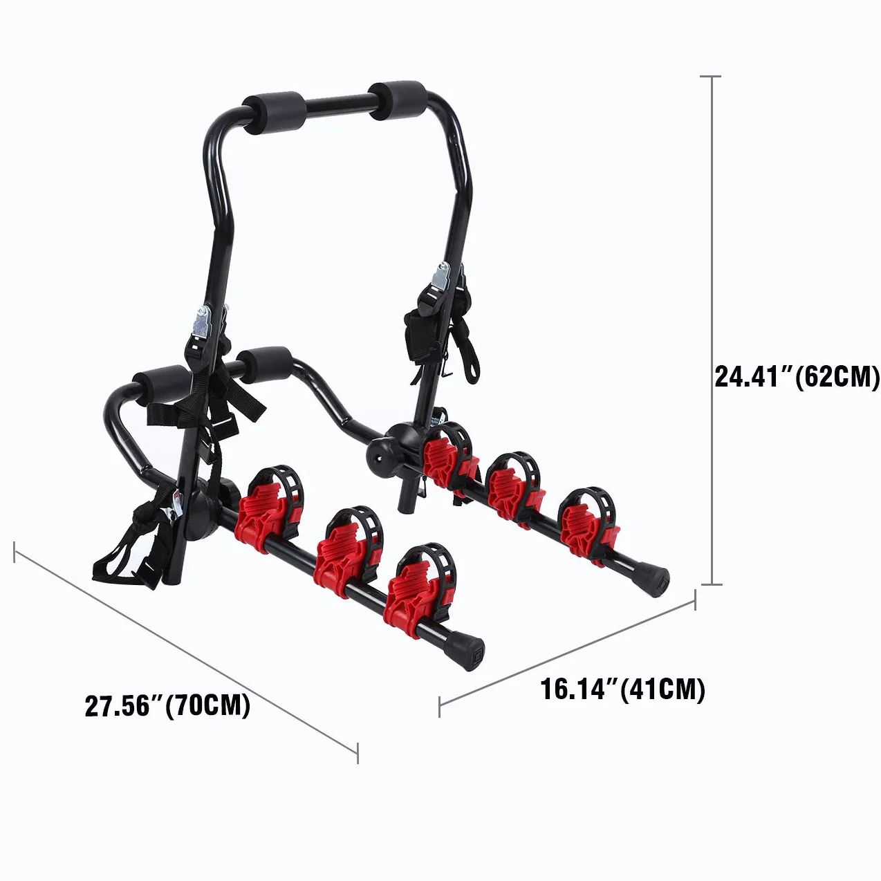 Universale 3 Portabici con Cinghie Gancio di Traino Bici
