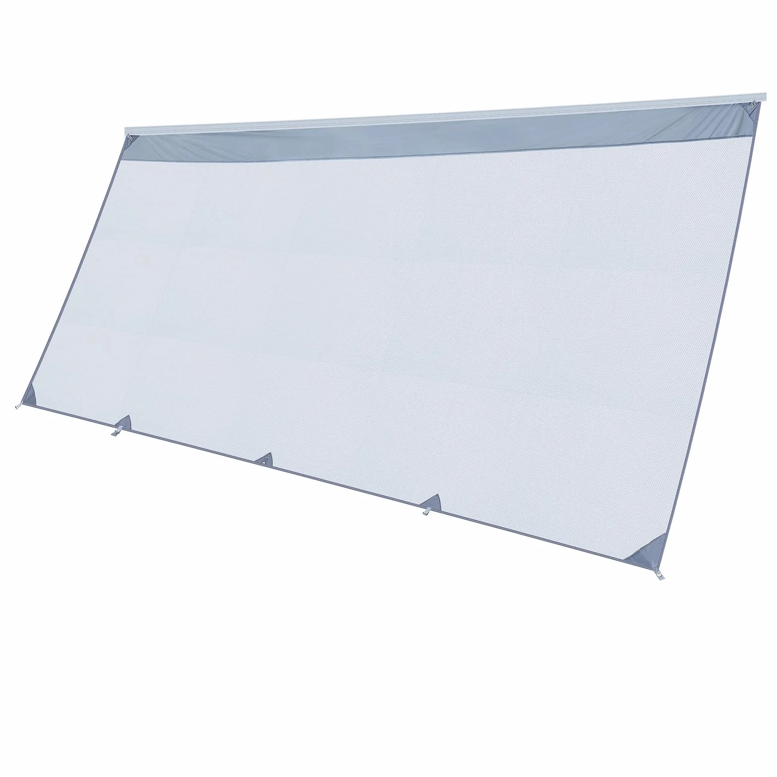 VEVOR Pannello Laterale Frangisole in Poliestere Trasparente Parete Frontale per Camper Roulotte 2x4,3m Compatibile per Tenda da Sole 4,5m