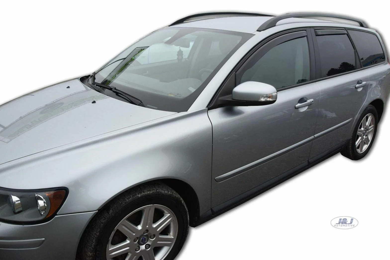 Deflettori d'Aria per Volvo V50 Wagon 2004-2012 Set 4 Pezzi Nero Fumé Oscurato