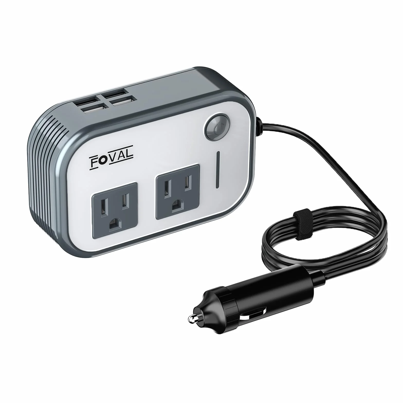 Foval 200W Car Power Inverter DC 12V to 110V AC with 8.4A 4 USB Charger