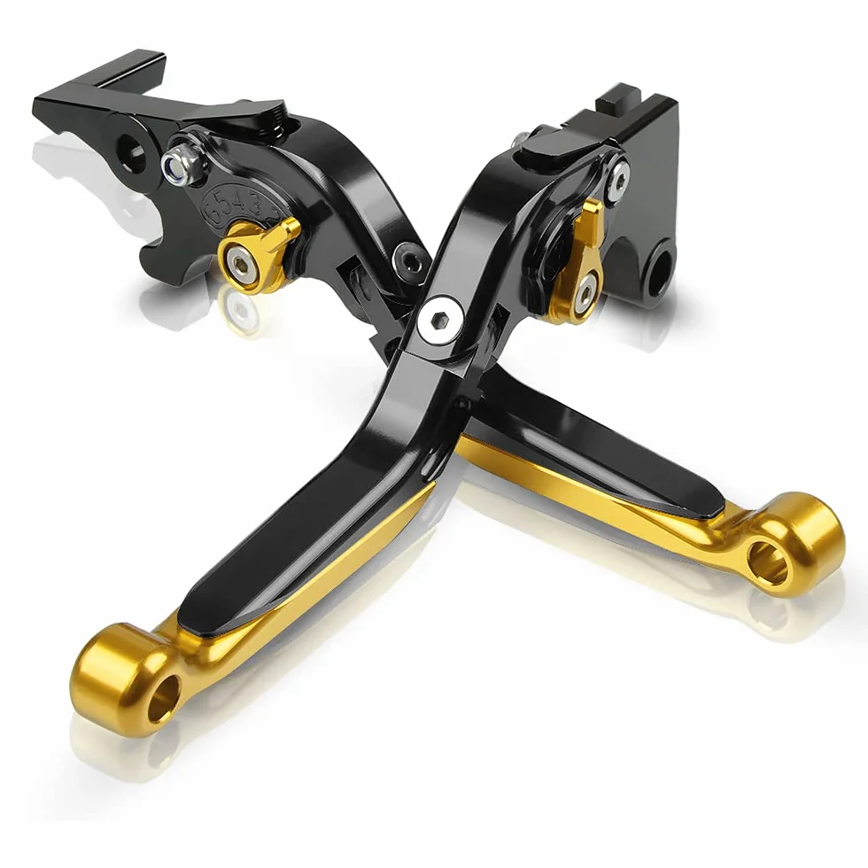 Regolabile Leva Frizione Freno Set per Honda HORNET CB599 CB600F 1998-2006 CB919 CB900F 2001-2008 CBR600F2 F3 F4 F4i 1991-2007 CB400 CB400SF CB400VTEC 1992-1998 Nero+Giallo