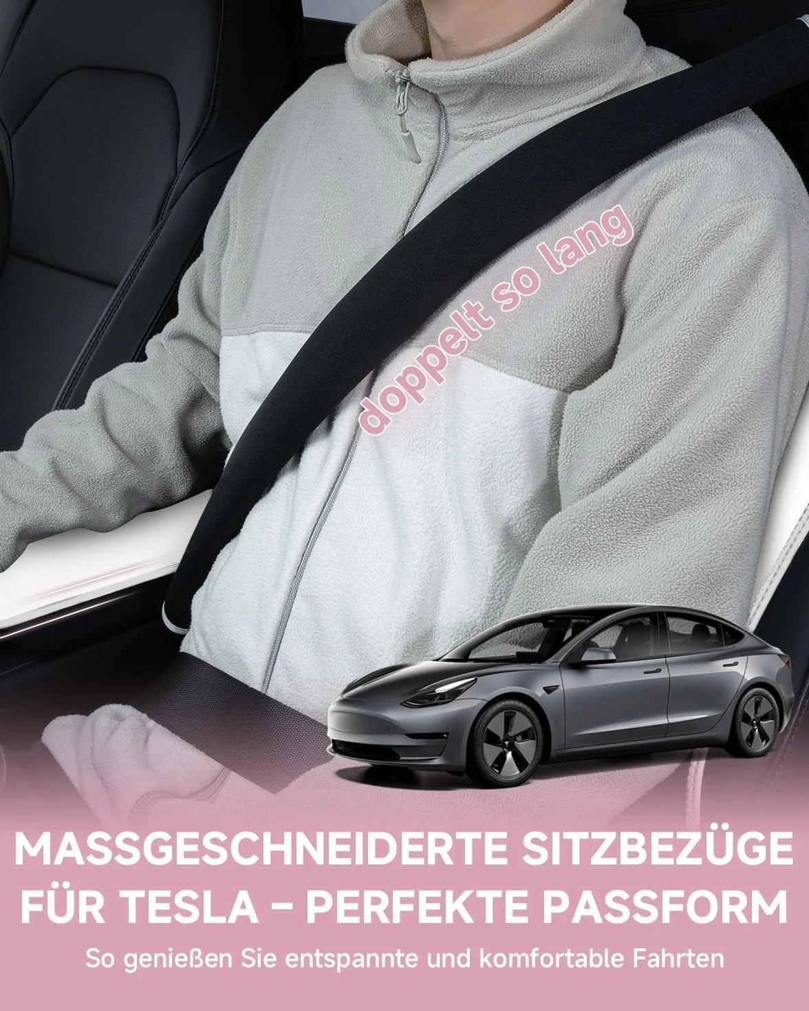 Coprisedile auto impermeabile neoprene Tesla Model Y/3 sedili anteriori antiscivolo nero