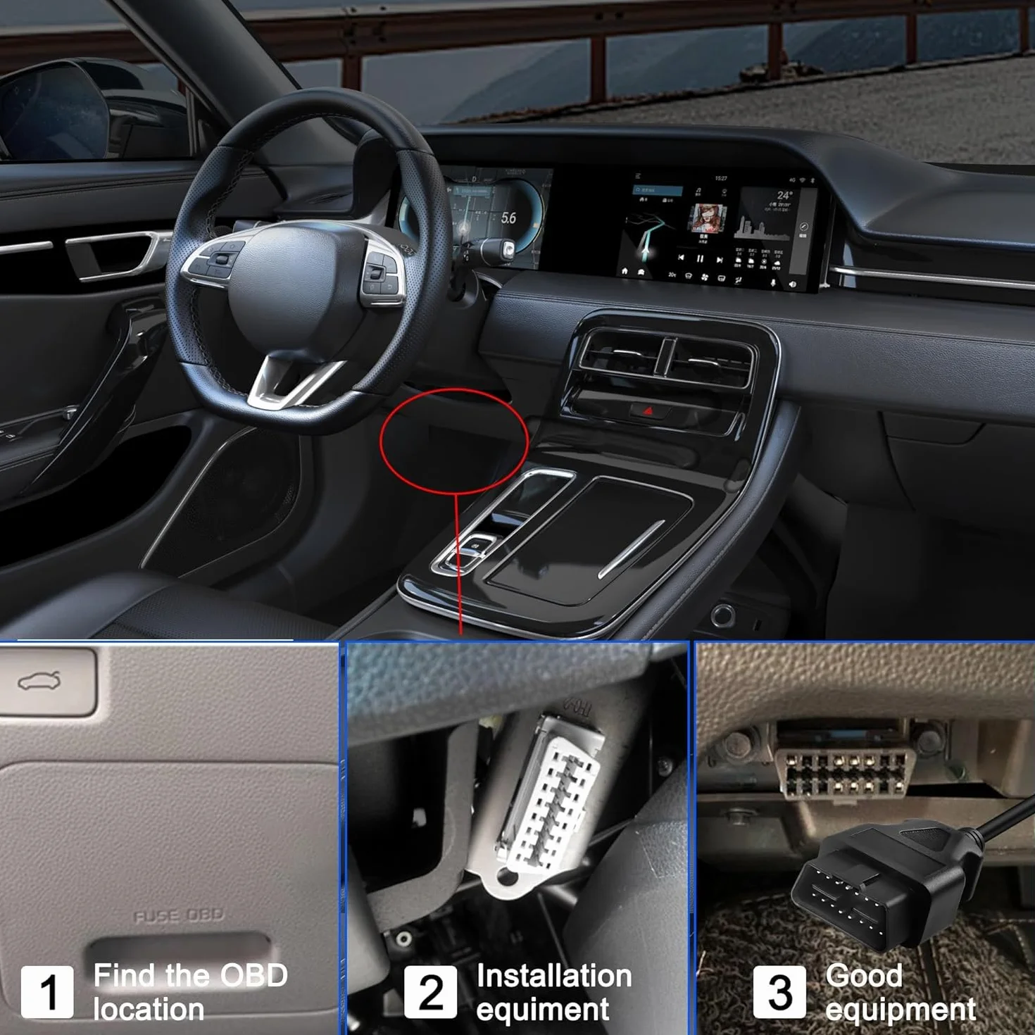 Cavo di prolunga OBD-II 16 pin estremità aperta cavo diagnostico 1 m 3,28 FT