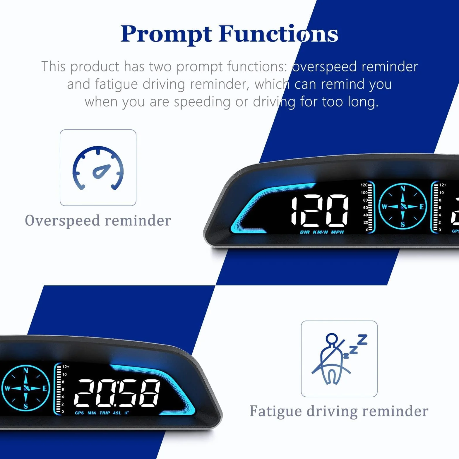 Tachimetro, Ricezione Segnali Satellitari, Visualizzazione Velocità e Altre Funzioni, Car Head Up Display, Applicabile a tutti i Veicoli