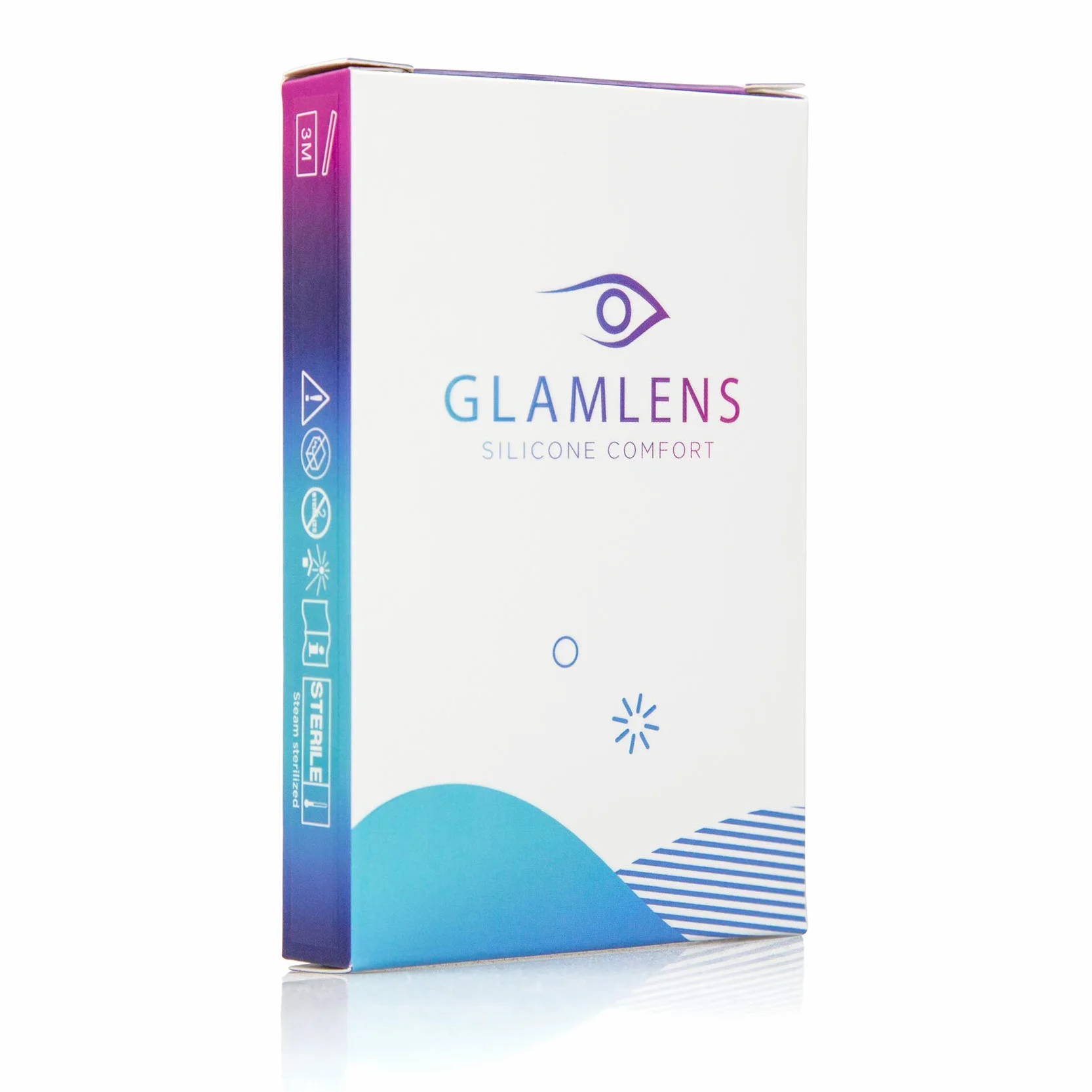 GLAMLENS Keira Blue lenti a contatto colorate mensili silicone idrogel 2 pezzi DIA 14.2 senza correzione