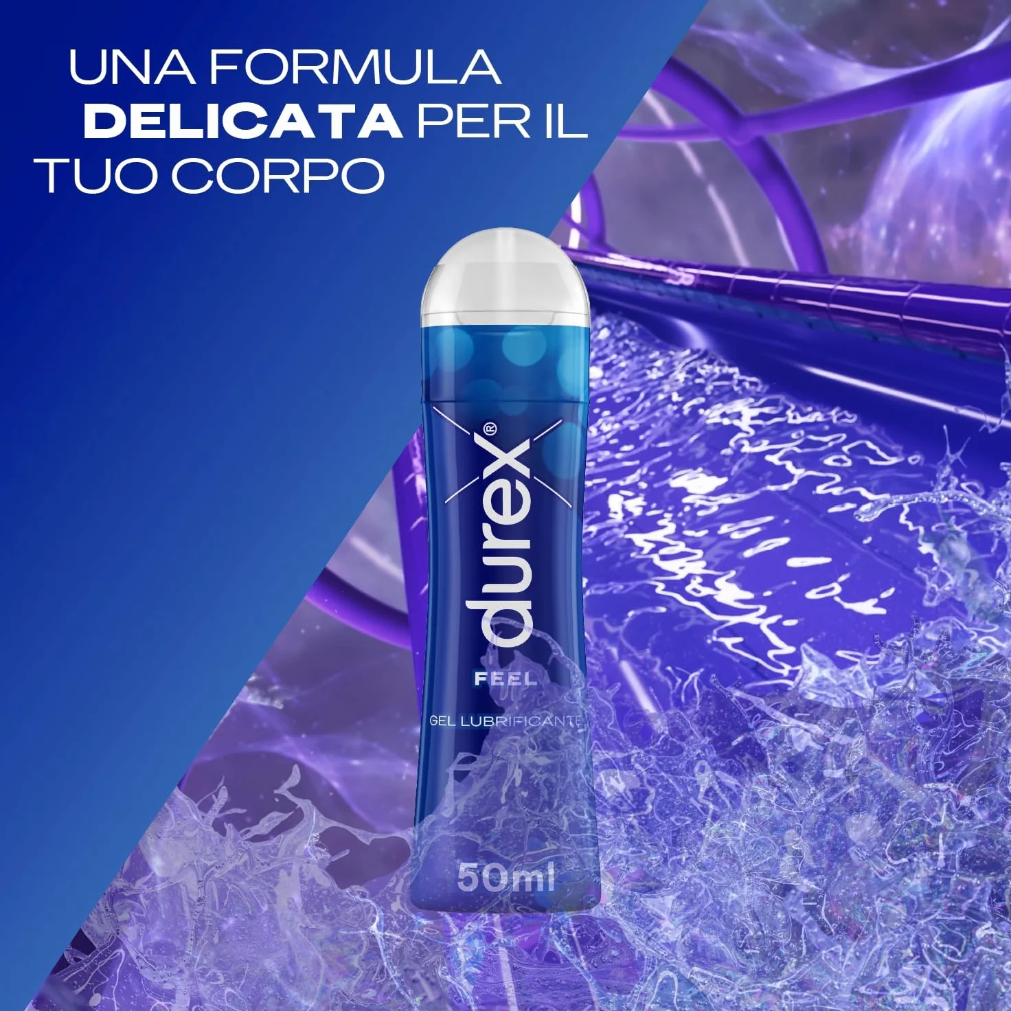 Durex Gel Feel Lubrificante Intimo a Base d’Acqua, 50 ml
