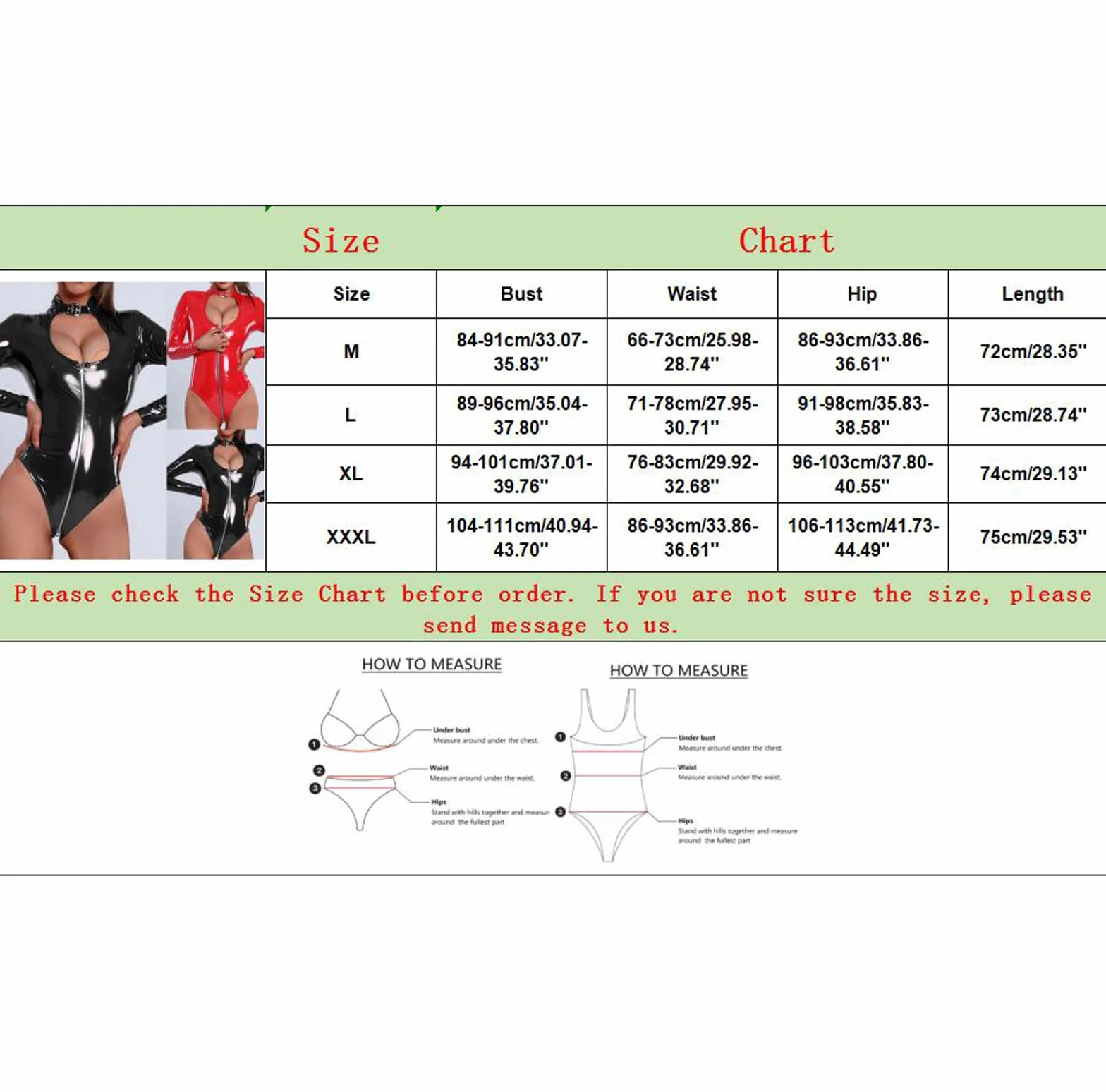 Tuta Corta Sexy in Similpelle con Cerniera A 4 Vie per Donna Party Clubwear Nero Lucido