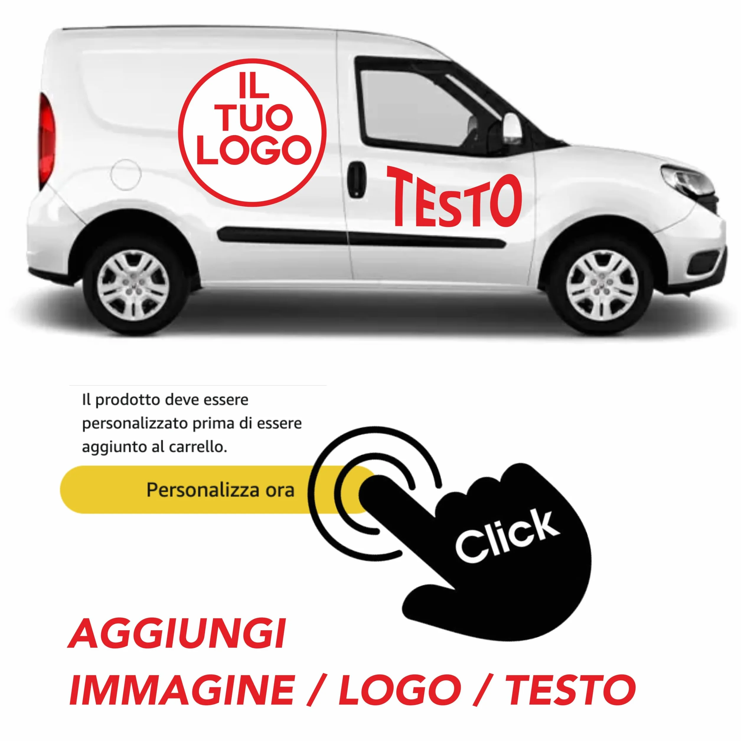 Adesivo Personalizzato per Furgone Stampa su Vinile con Logo per Veicoli Aziendali