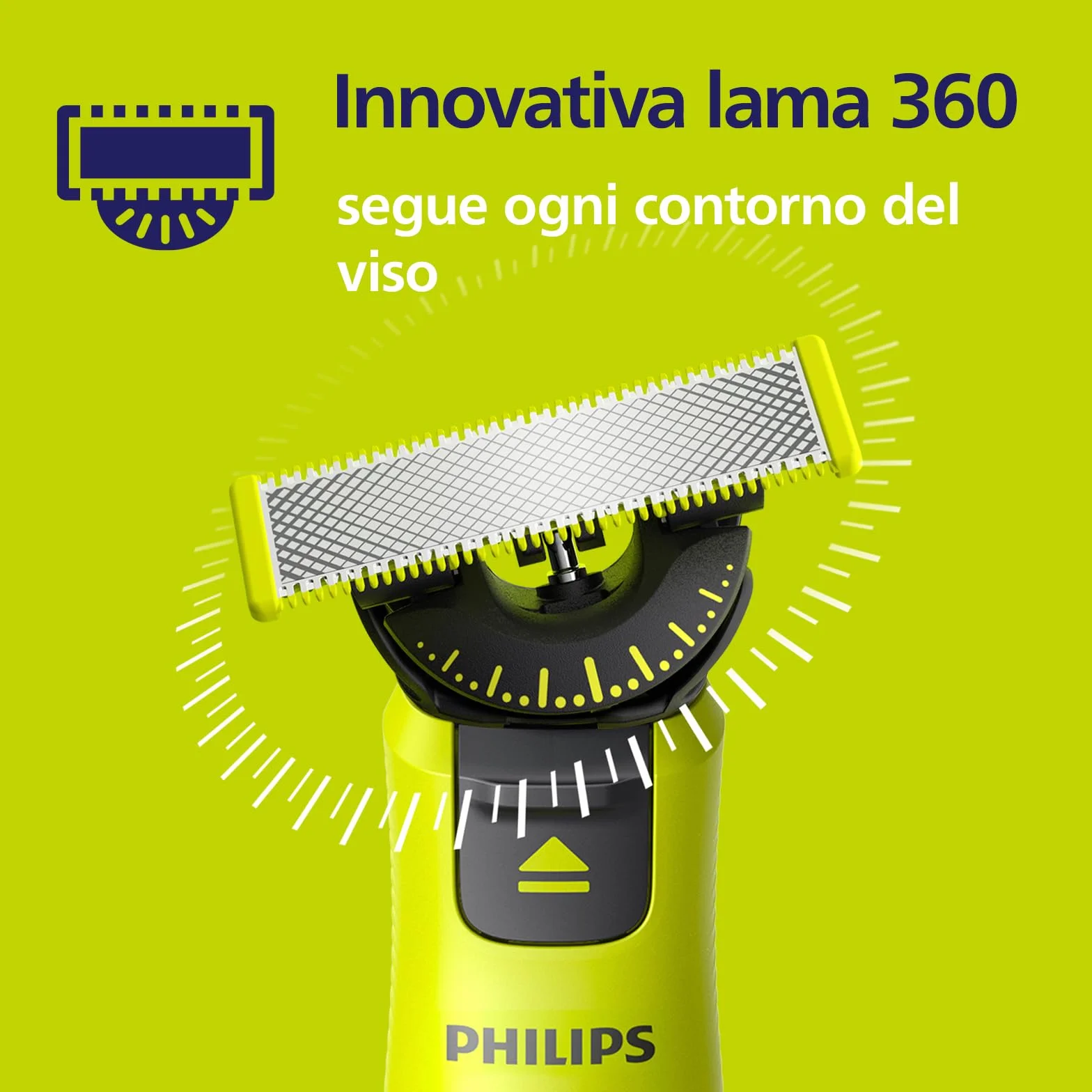 Philips OneBlade 360 Lame di ricambio QP440/50, confezione 4, per rasoio e tagliacapelli elettrici