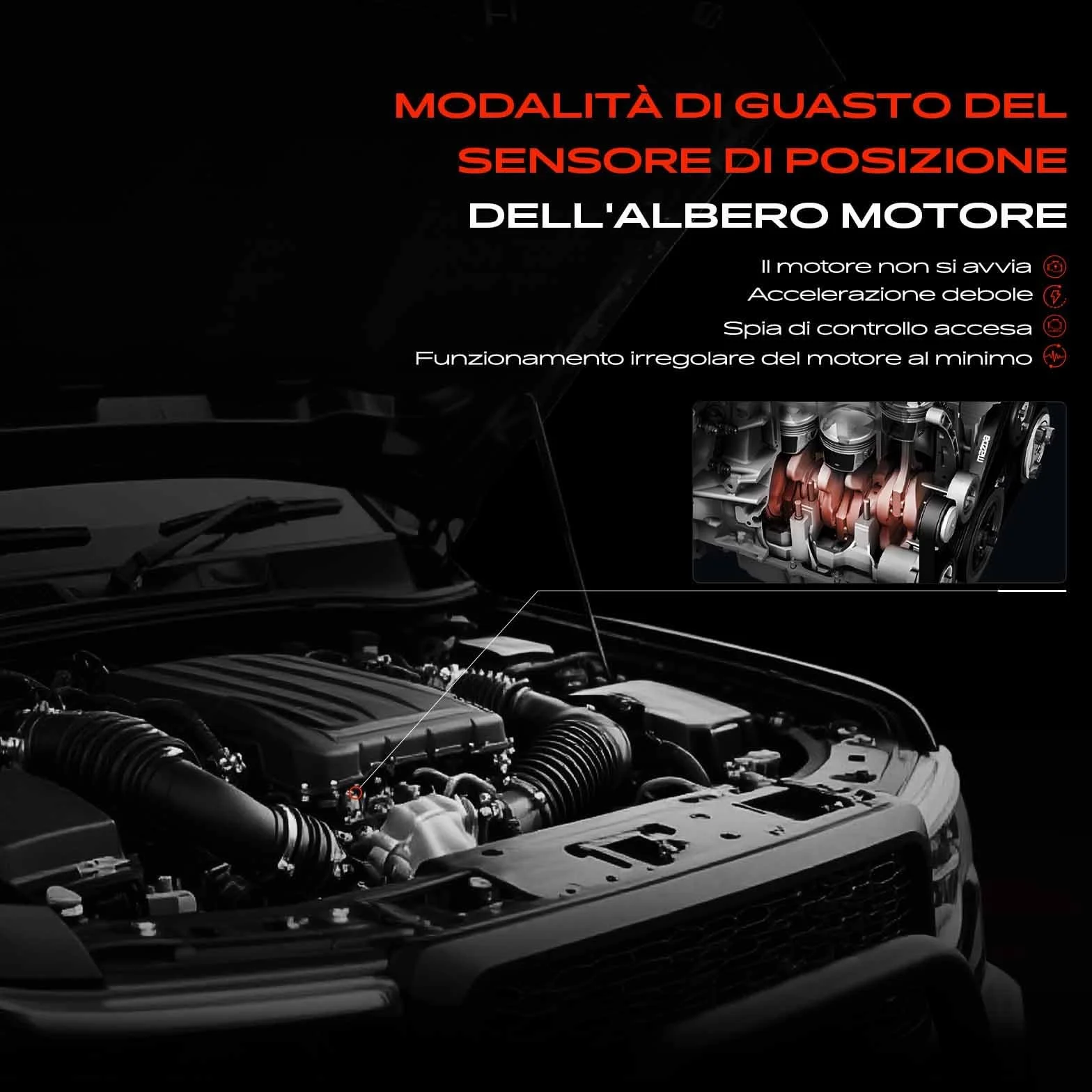 Frankberg Posizione dell'albero Motore Sensore dell'albero Motore 3-Poli Compatibile con Serie 3 Touring E46 Serie 5 Touring E61 X5 E70 Serie 5 E60 Serie 3 E46 Replace# 13627787192