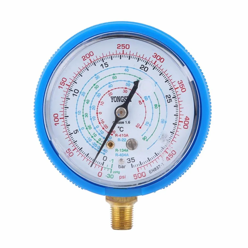 Manometro per condizionatore d'aria per auto, coppia di kit per manometro per alta e bassa pressione refrigerante R410A R134A R22