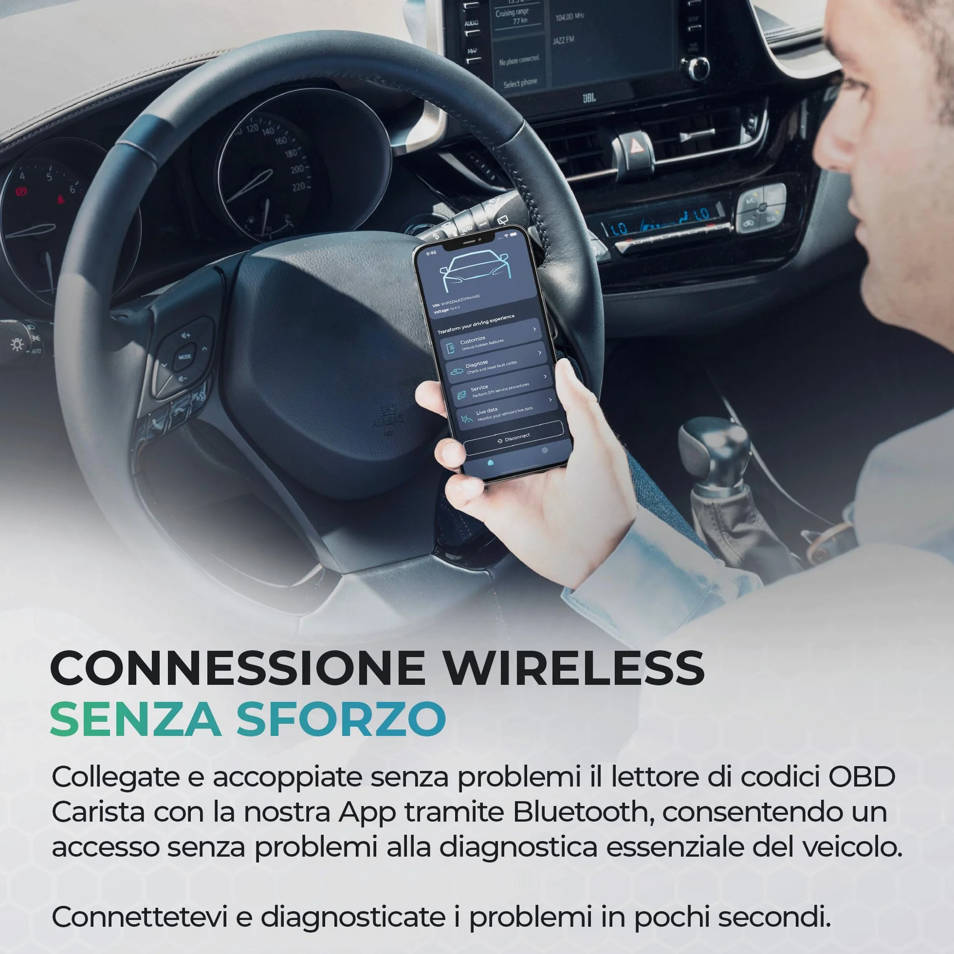 Carista OBD Bluetooth Lettore Diagnosi Codifiche Strumenti Manutenzione Dati Tempo Reale