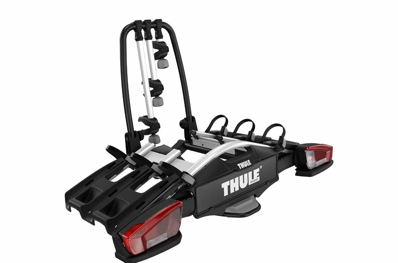 Thule Velocompact 13-pin Portabici Piattaforma Gancio Traino Czarny/aluminium, 3 rowery