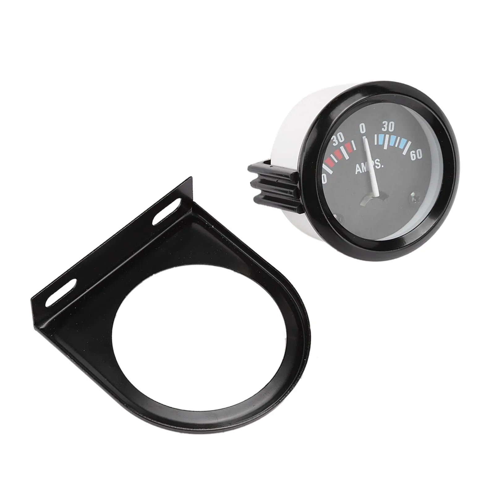 Amperometro Auto da 52 mm 60-0-60A con Retroilluminazione per Monitoraggio Corrente Compatibile con Maggior parte dei Veicoli Ideale per Modifiche