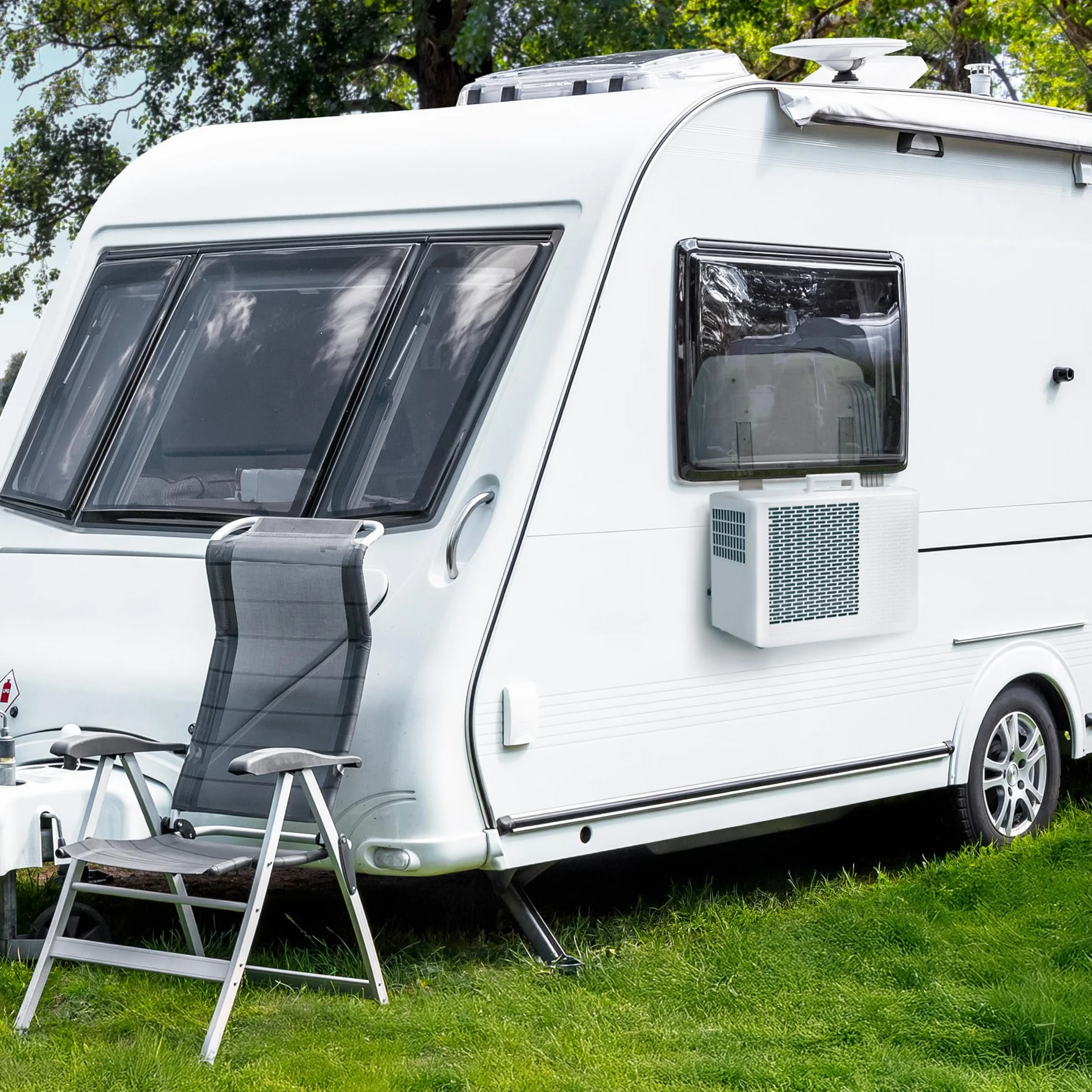 TROTEC PAC-C 1500 SH Climatizzatore da Campeggio WiFi 4 in 1 - Condizionatore Split per Camper - Raffreddamento, Riscaldamento, Deumidificazione, Ventilazione - 5000 BTU