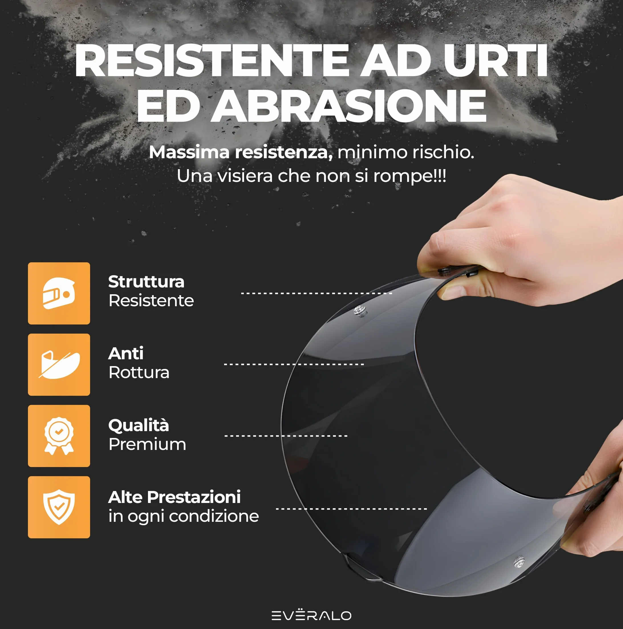 Visiera Compatibile con Agv K1 - K1s - K3sv - K5 - K5s - S4sv - Horizon - Skyline - Strada - Stealth sv - Compact - GT-2 (Dark Fume')
