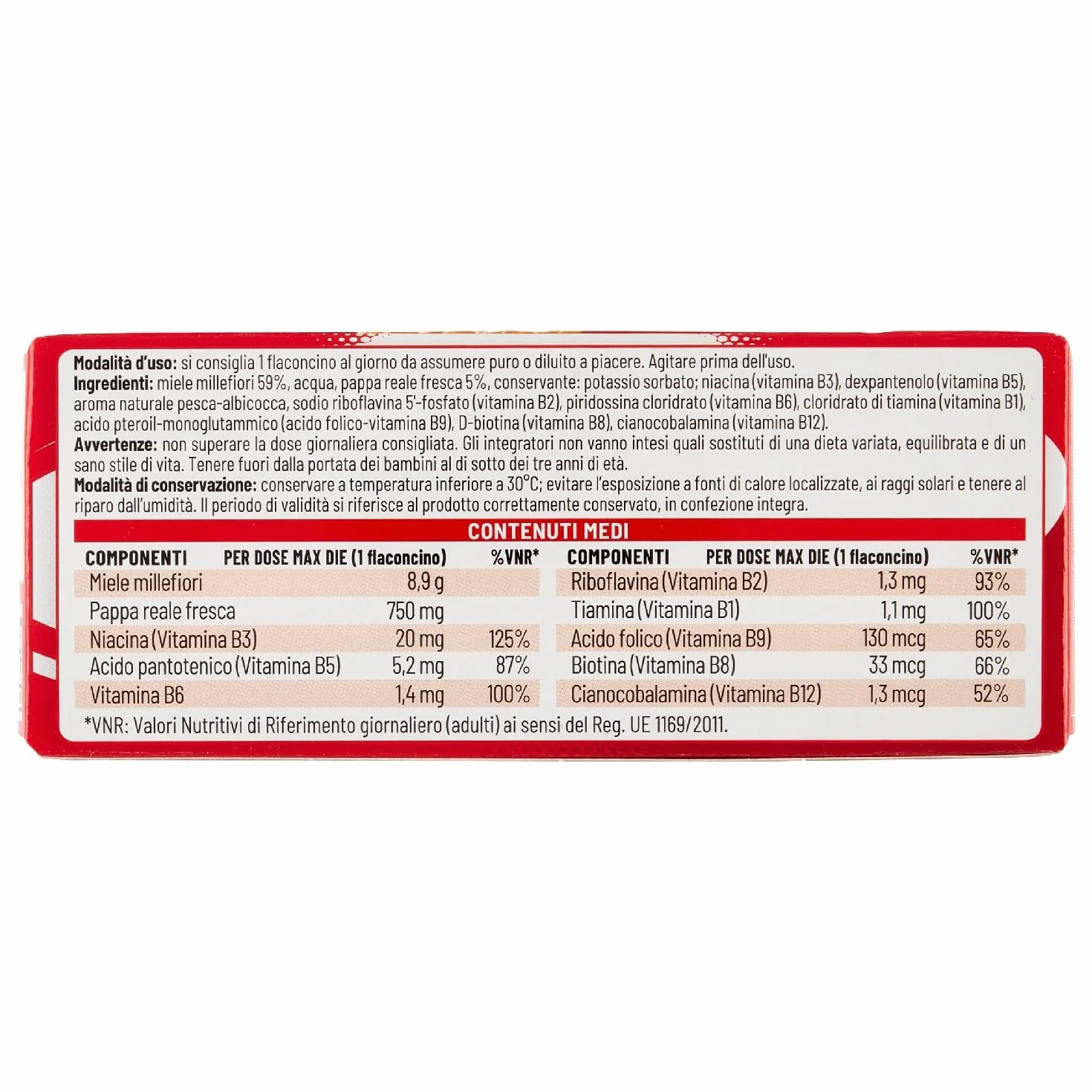 Equilibra Pappa Reale Fresca Integratore con Vitamine B e Miele Millefiori 10 Flaconcini