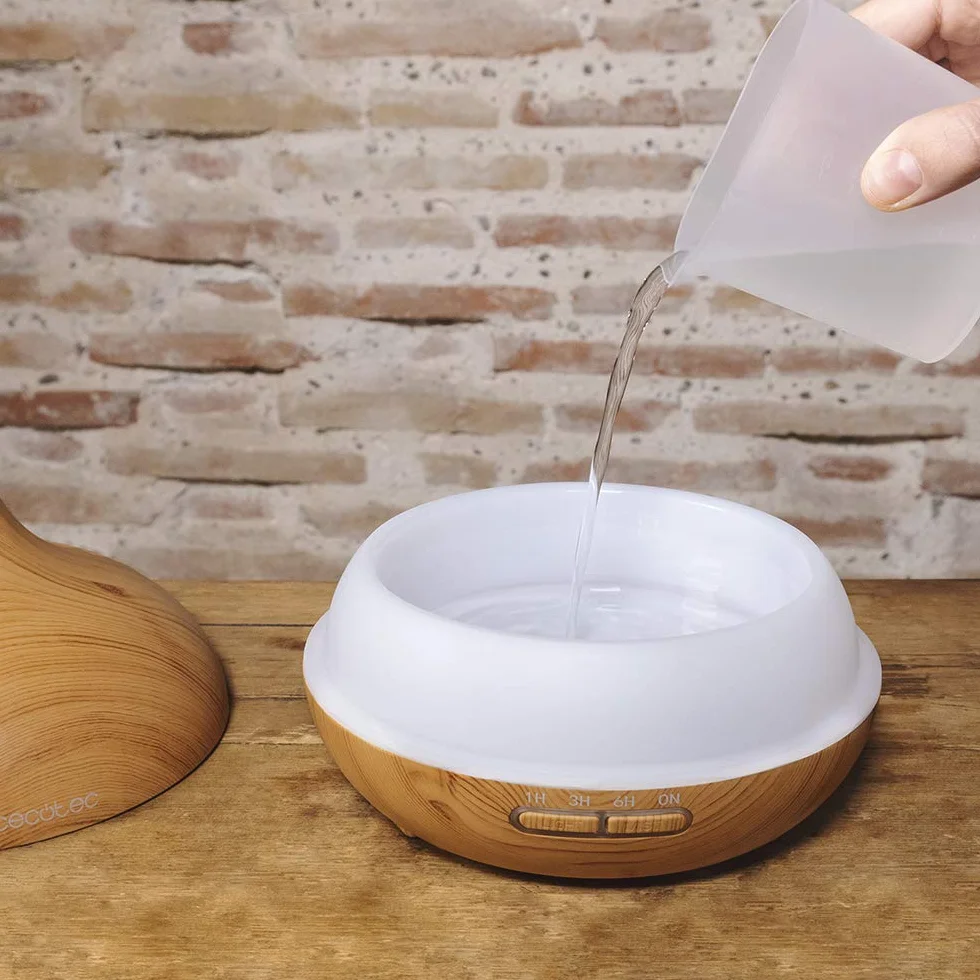 Cecotec Pure Aroma 300 Yang Umidificatore Diffusore Aromi Ultrasuoni 10W 300ml Timer 6h LED 7 Colori
